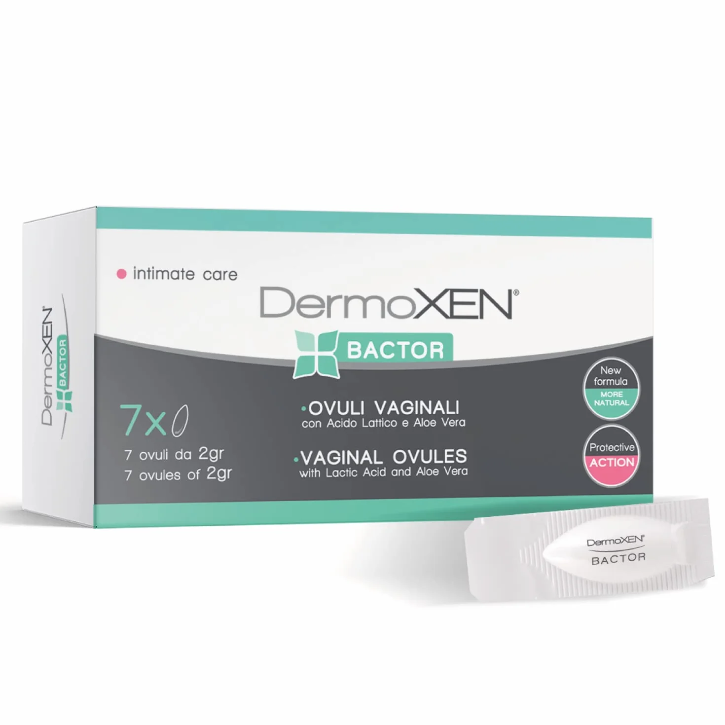DERMOXEN Ovuli Candida Infezioni Batteriche Vaginosi 7 Pezzi Disinfettanti Naturali Cistite Vaginite