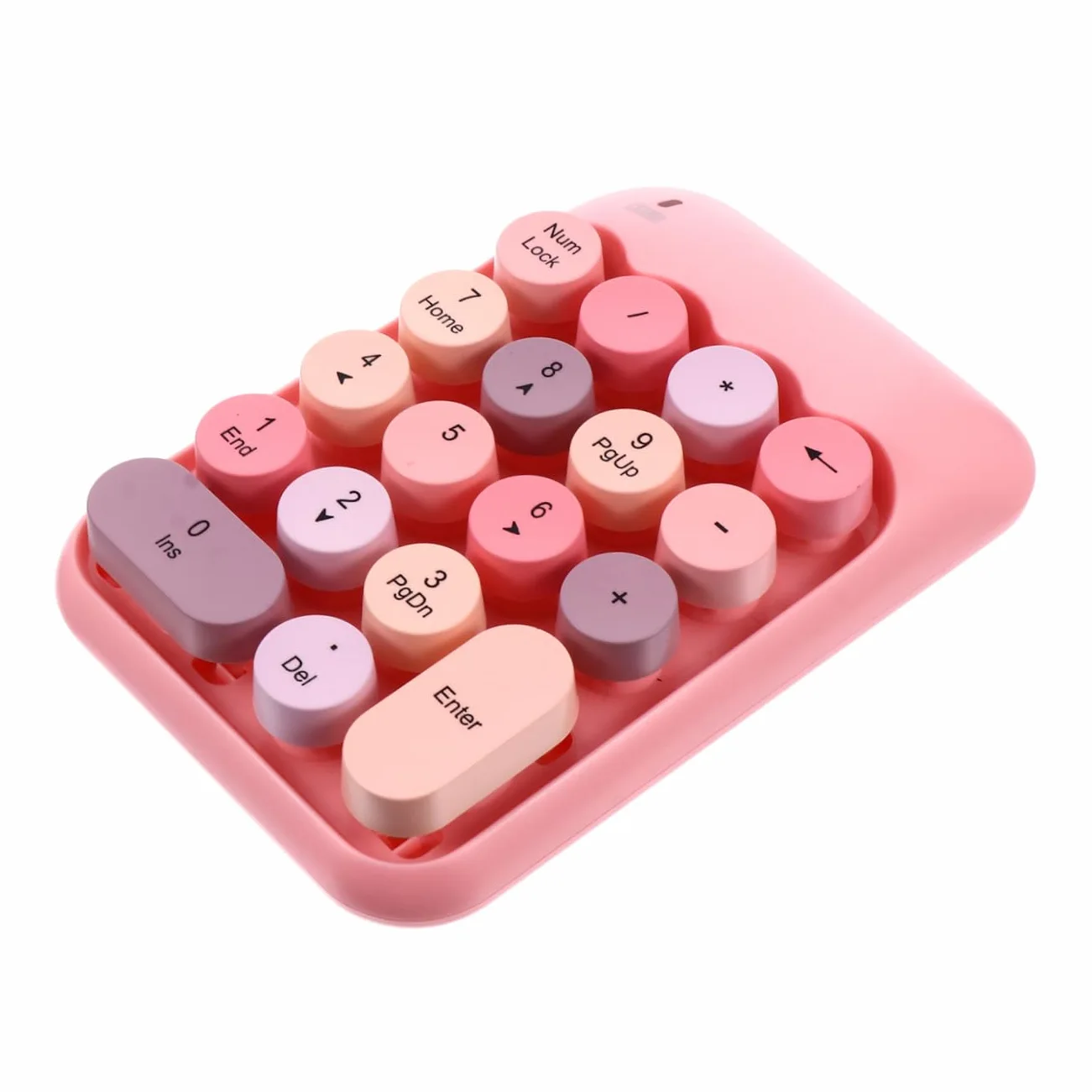 jojofuny Tastierino Numerico Wireless 2. 4g Rosa in ABS, Mini Tastierino | Tastierino Numerico Wireless 18 Tasti Indipendenti, Tasto Backspace, Portatile, per Notebook e Moduli Finanziari