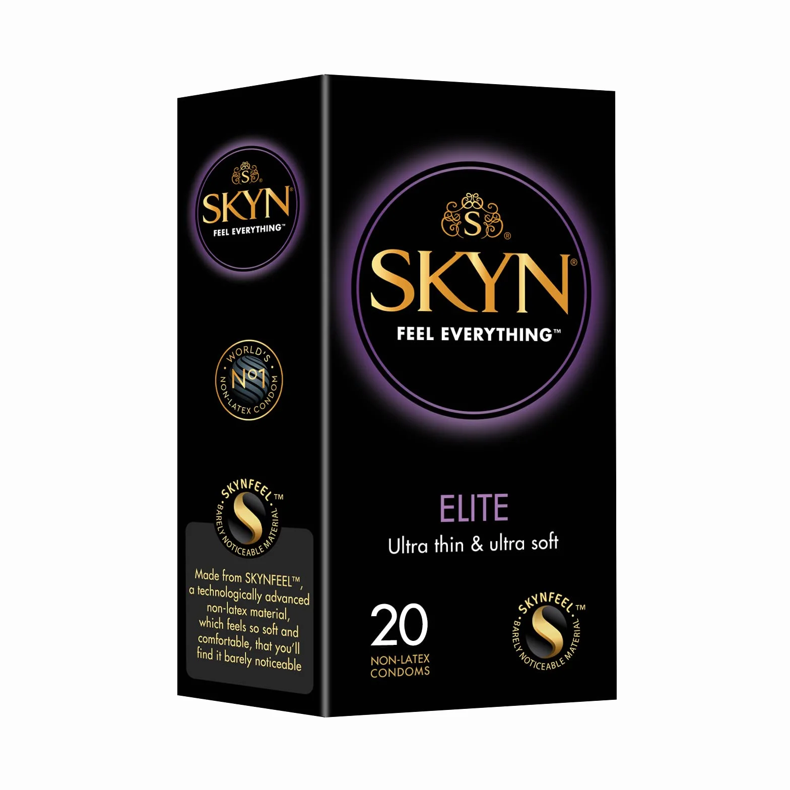 SKYN Elite Preservativi Senza Lattice in Poliisoprene Ultramorbidi Ultrasottili 20 Pezzi