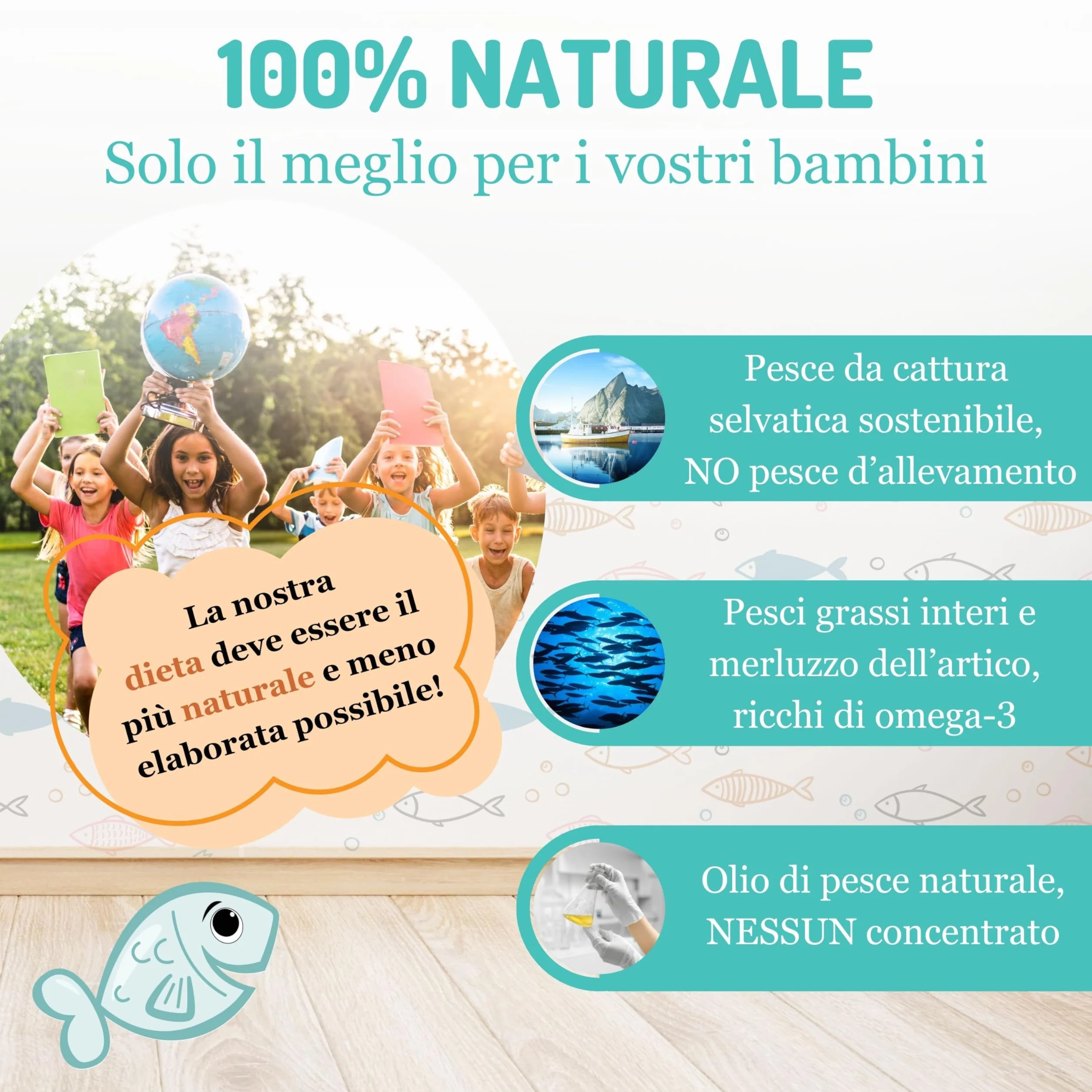NORSAN Omega 3 FISK 150 ml – integratore bambini olio di pesce fegato merluzzo EPA DHA 1.120 mg