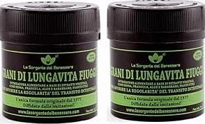 La Sorgente del Benessere Grani di Lungavita Fiuggi 35g 2 Confezioni per la regolarità intestinale
