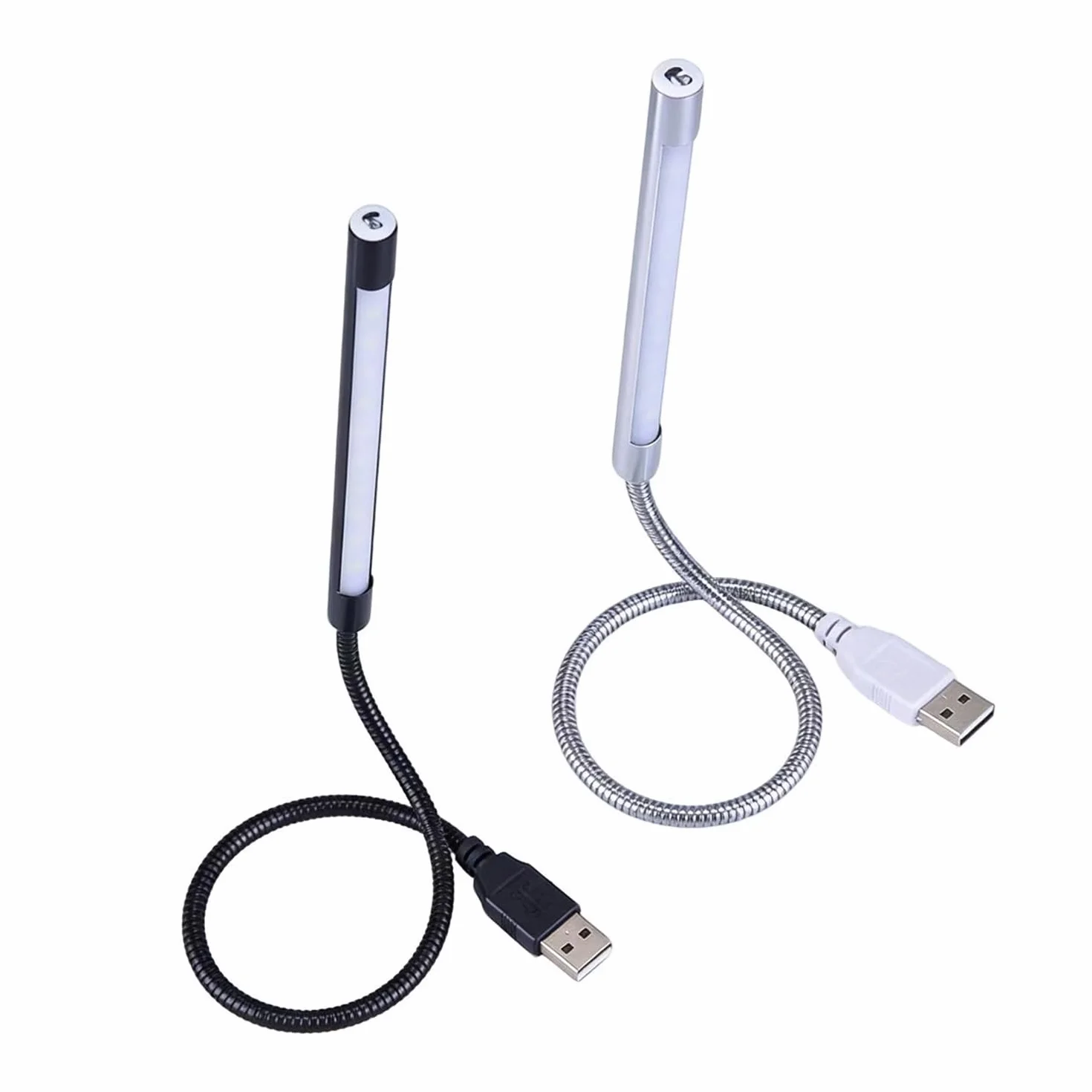 HENGBIRD 2 lampadine a LED USB, 10 LED a collo di cigno, luce USB, interruttore a tocco, luce da lettura, luminosità può essere regolata, lampada da lettura per lettura, tastiera, computer portatile