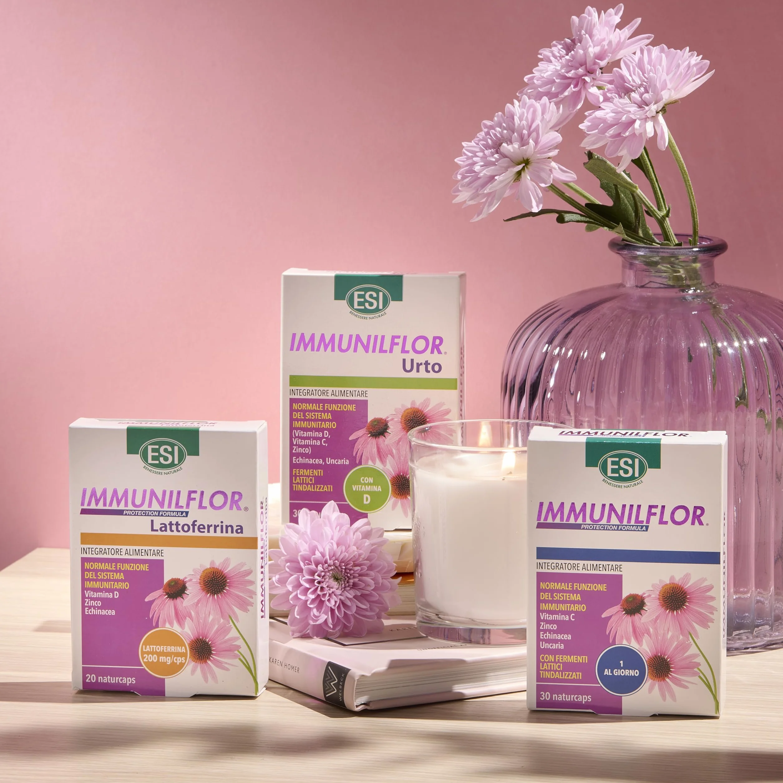 ESI Immuniflor Integratore Alimentare Fermenti Lattici Vitamina C 30 Naturcaps Difese Immunitarie Senza Glutine