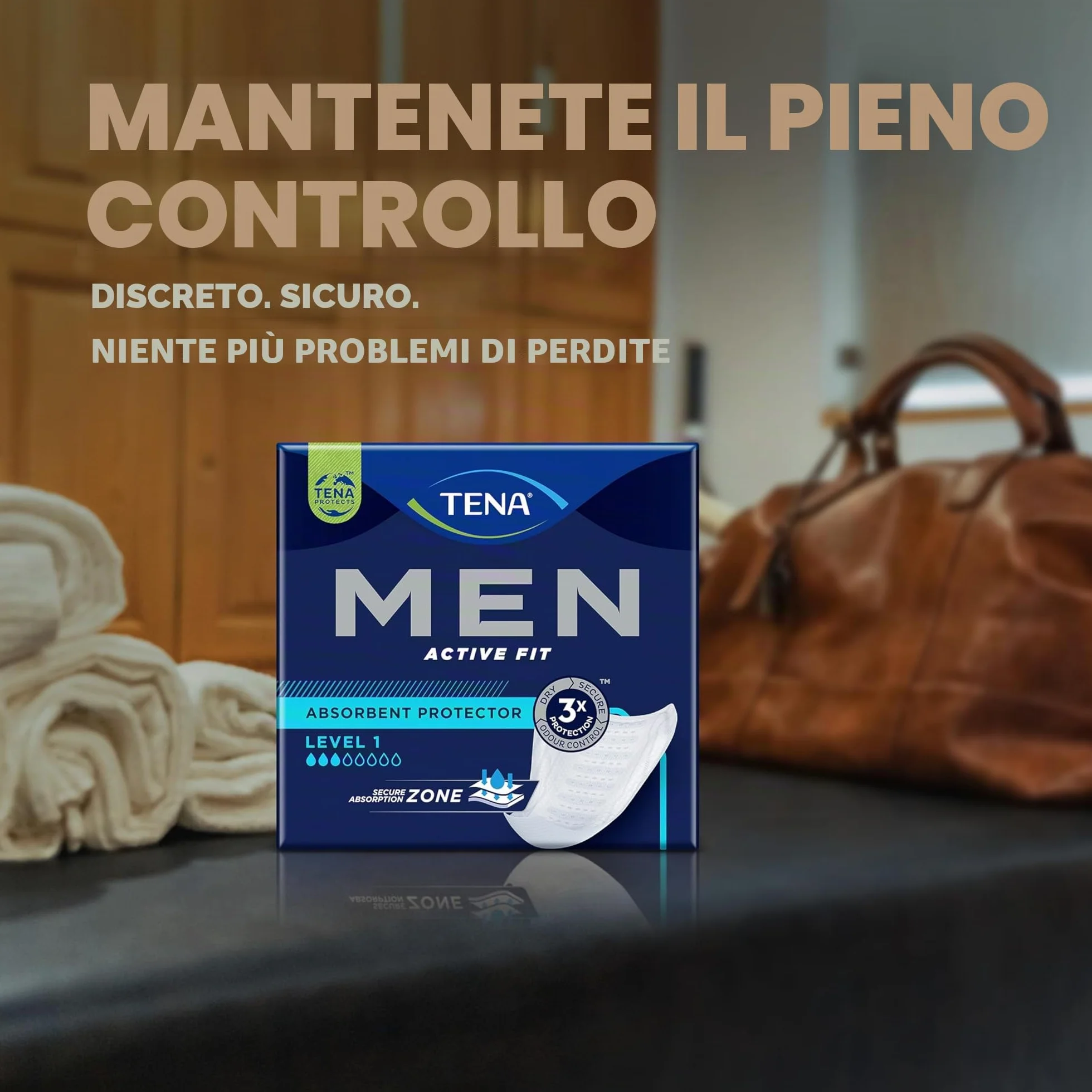 Tena Men Assorbenti maschili livello 1 per piccole perdite