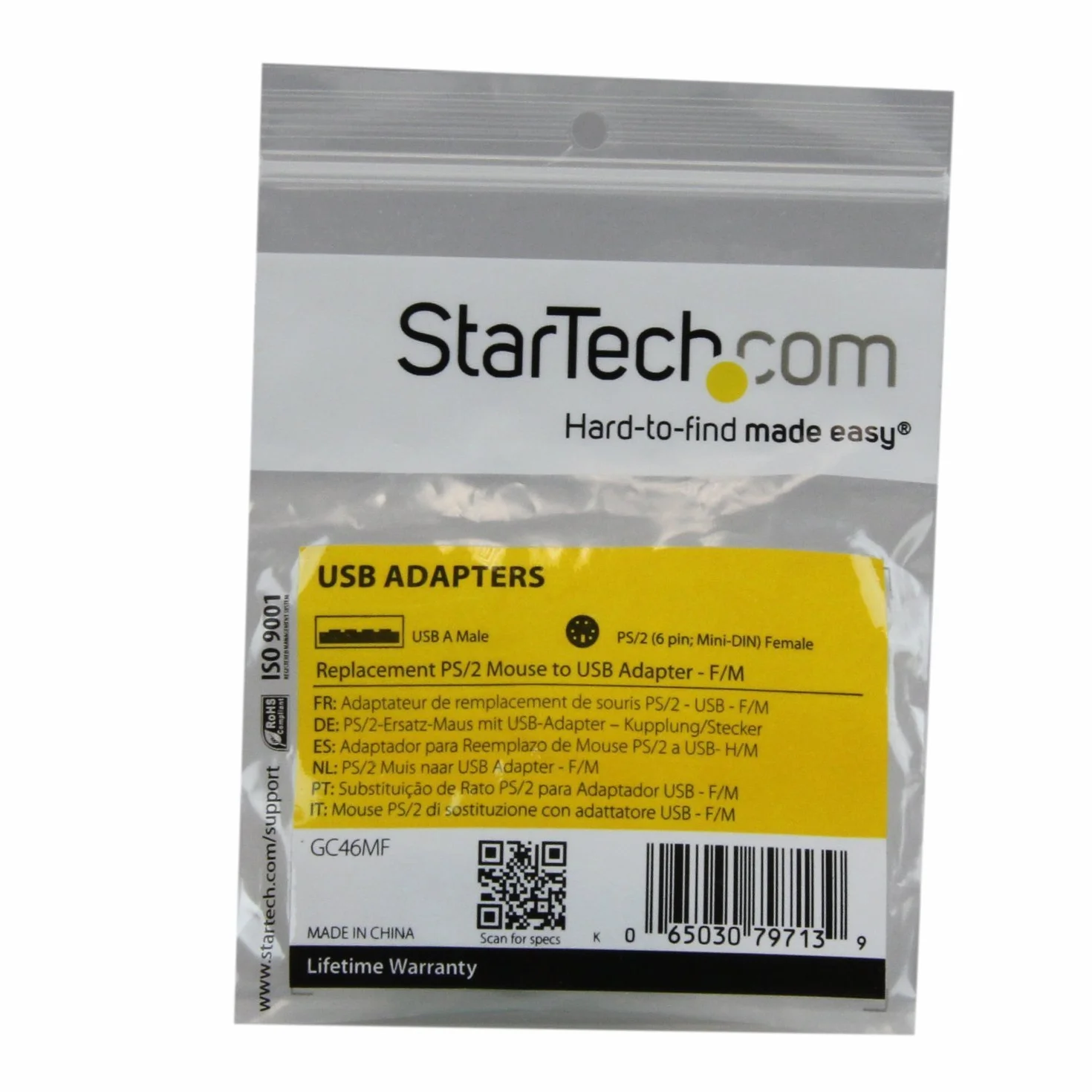 Startech.Com Adatattore Mouse da Ps/2 a USB di Ricambio, F/M