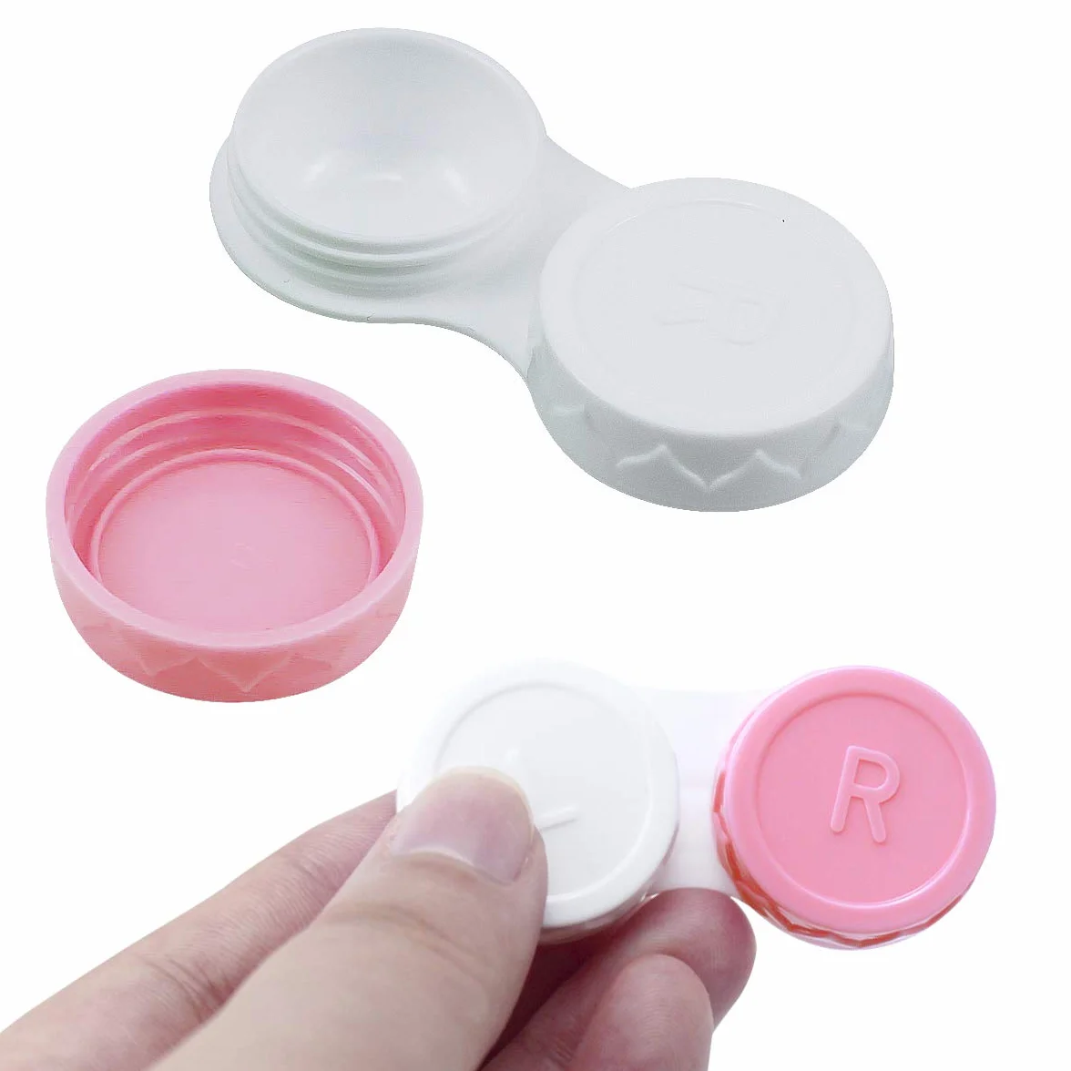 Jinlaili Custodia per Lenti a Contatto Viaggio, Scatola Kit Lenti a Contatto, Astuccio da Viaggio 20PCS