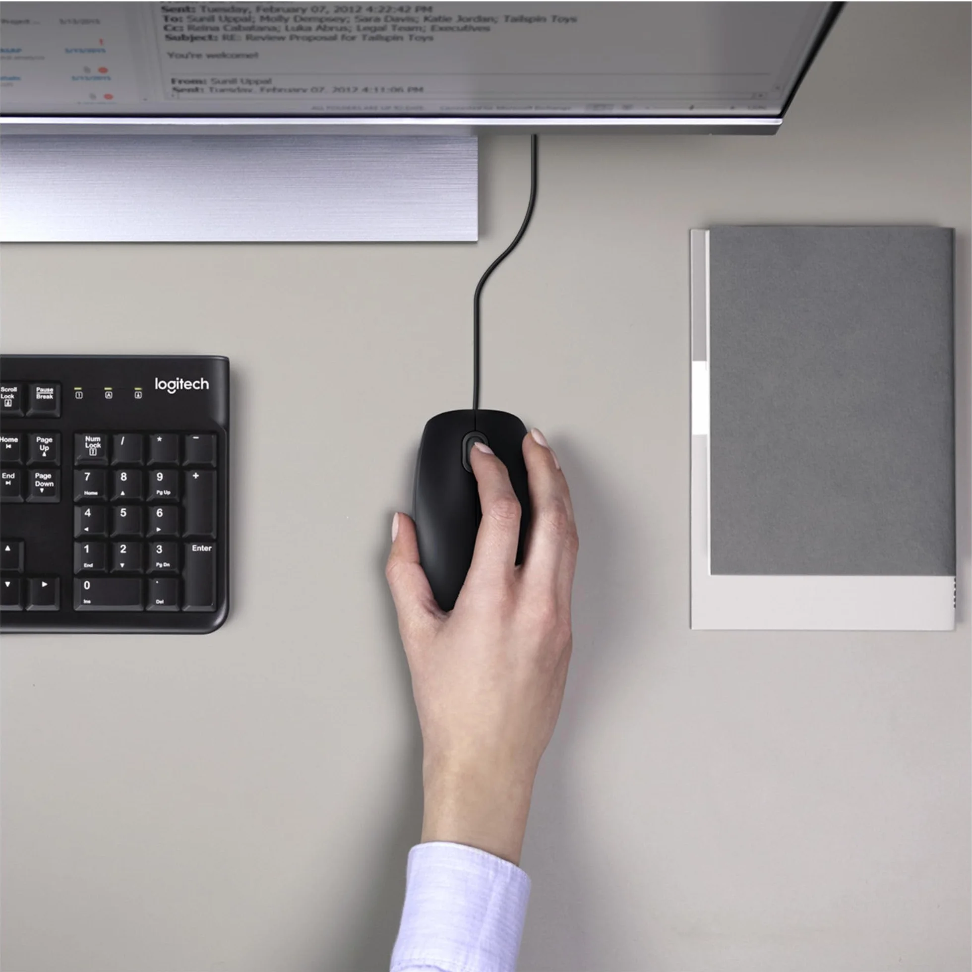 Logitech MK120 con cavo tastiera e mouse for Windows - CH ‎QWERTZ