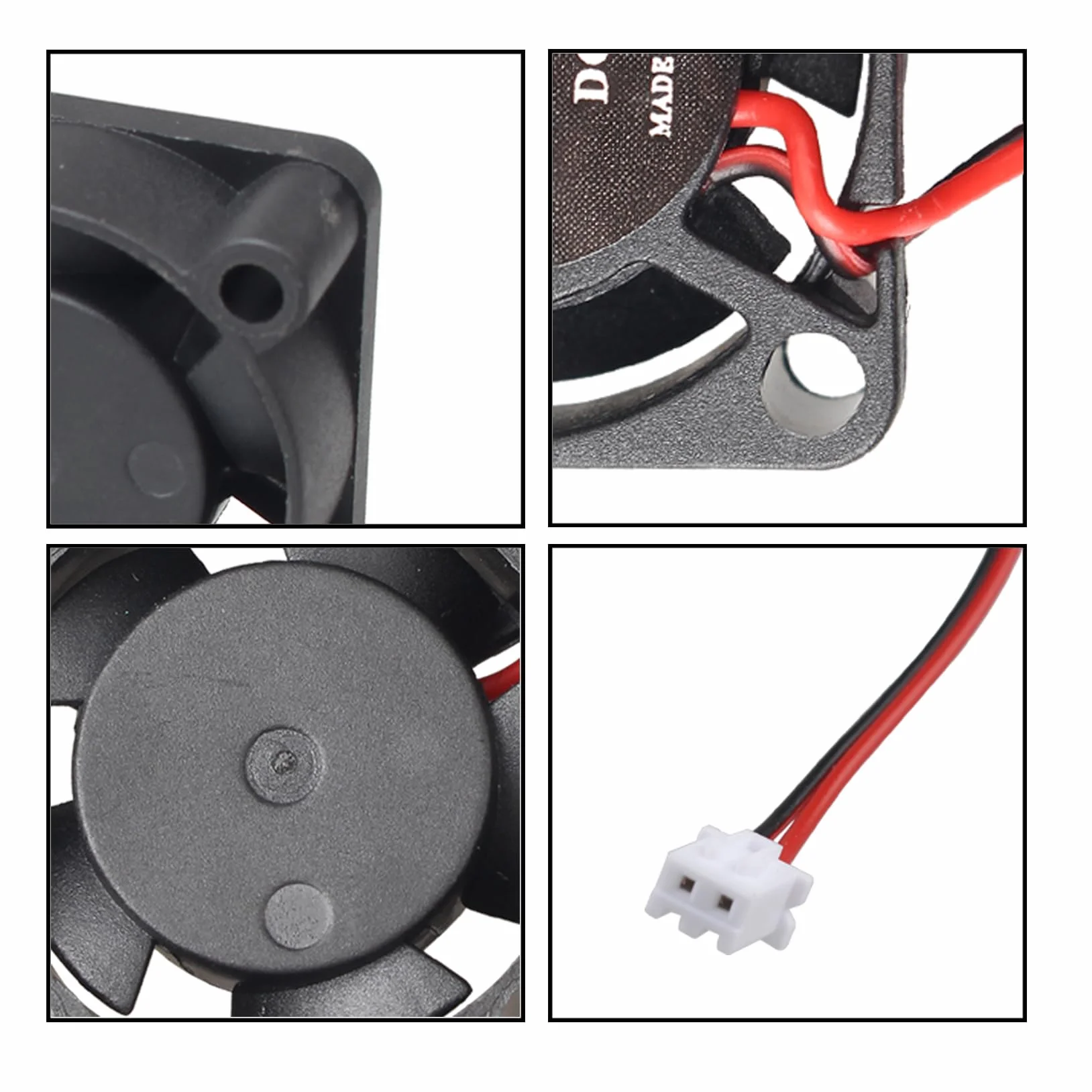 4 Mini ventola di raffreddamento senza spazzole silenziosa per stampante 3D 25x25x10mm 2510 DC 24V Cuscinetto Idraulico Con Terminale 2 Pin per Laptop Scheda Grafica PC CPU Custodie per computer