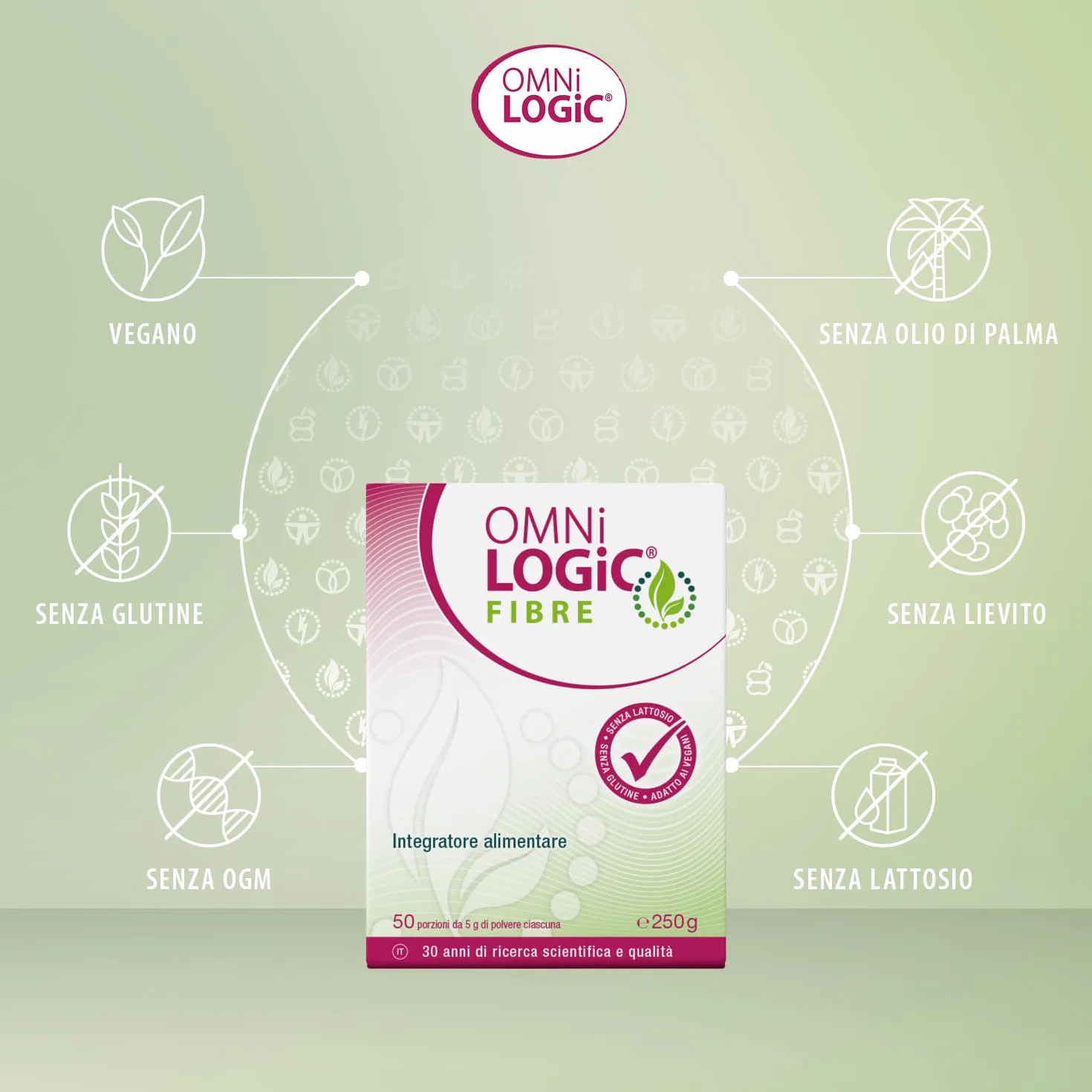 OMNi LOGiC FIBRE Fonta Naturale di Fibre Polvere Vegano 250g