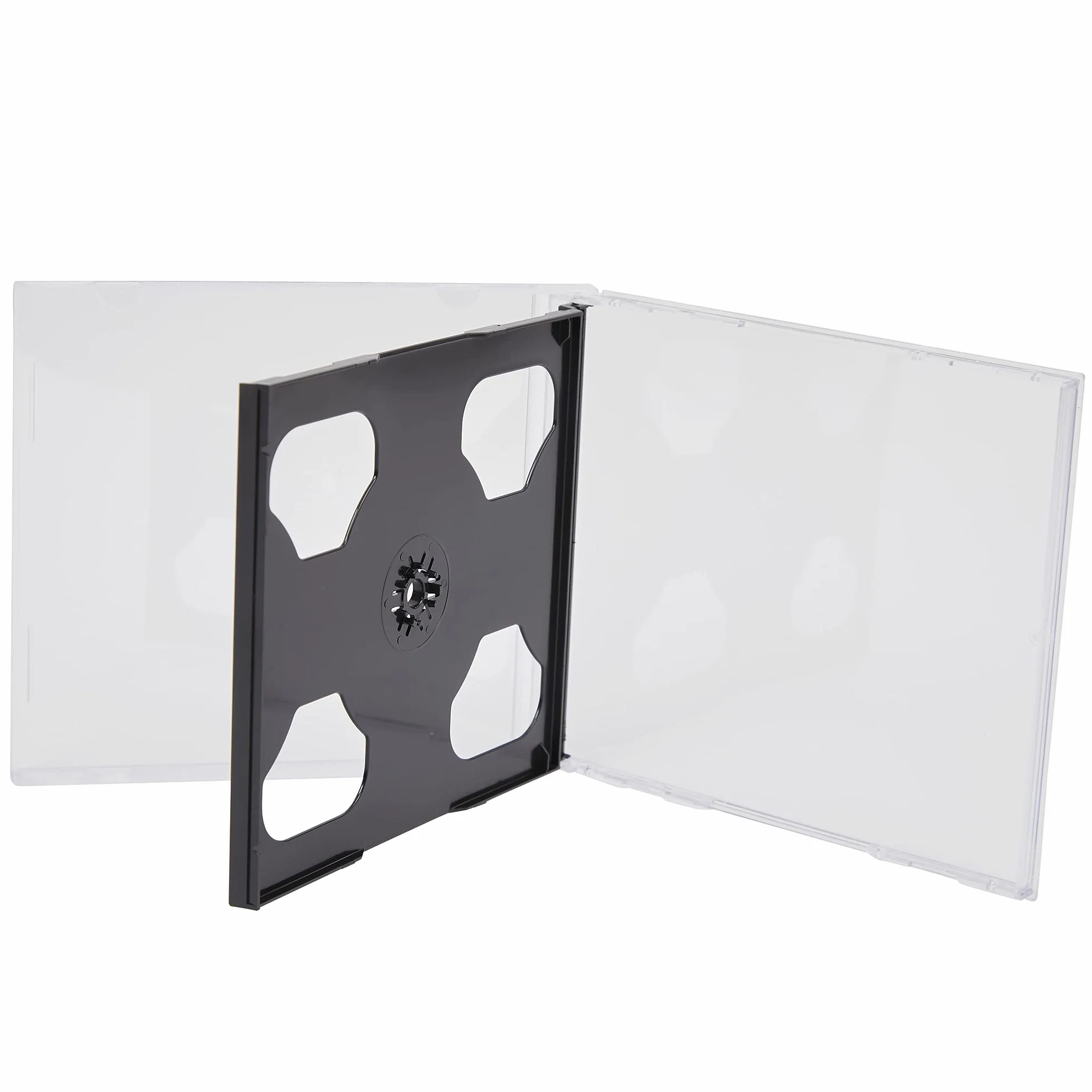 Dragon Trading® - Custodia Jewel Case doppia per CD/DVD, da 10,4 mm di spessore, con scomparto interno di colore nero che può contenere 2 dischi (confezione da 10 pezzi).