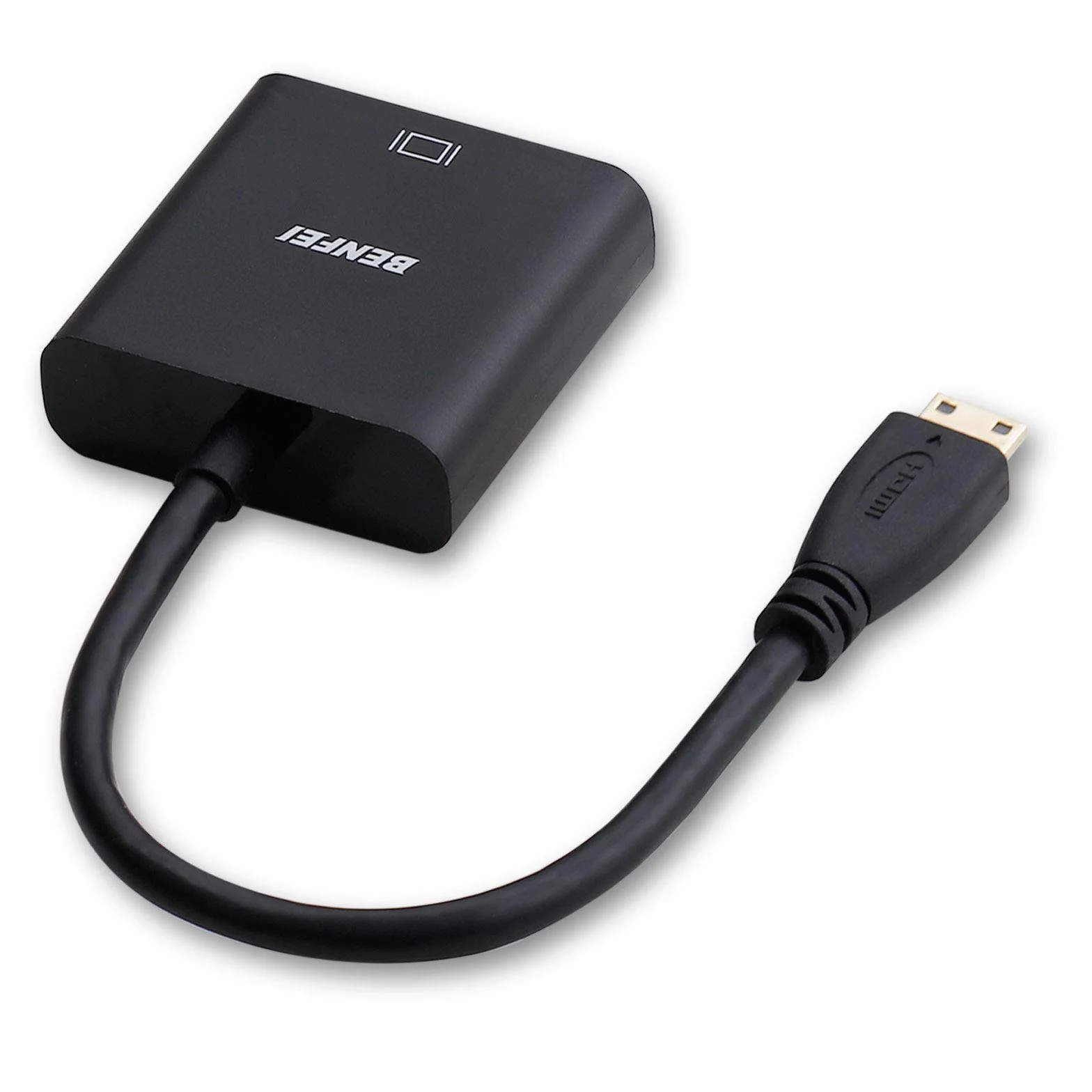 Adattatore Mini HDMI a VGA, adattatore Mini HDMI a VGA placcato in oro BENFEI (maschio a femmina) compatibile per Ultrabook, notebook, tablet, fotocamere e videocamere