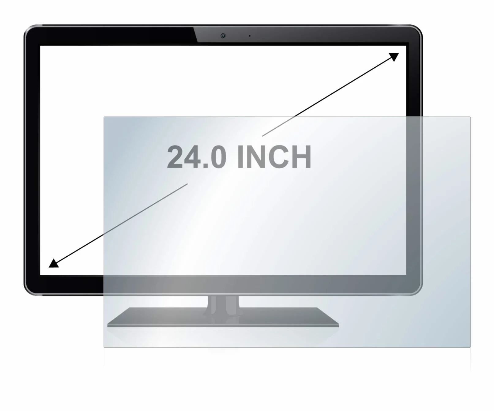 upscreen 24" Pellicola Protettiva per Monitor industriali con 24,0 Pollici (61 cm) [519 x 325 mm, 16:10] Schermo Protezione, Anti-Impronte