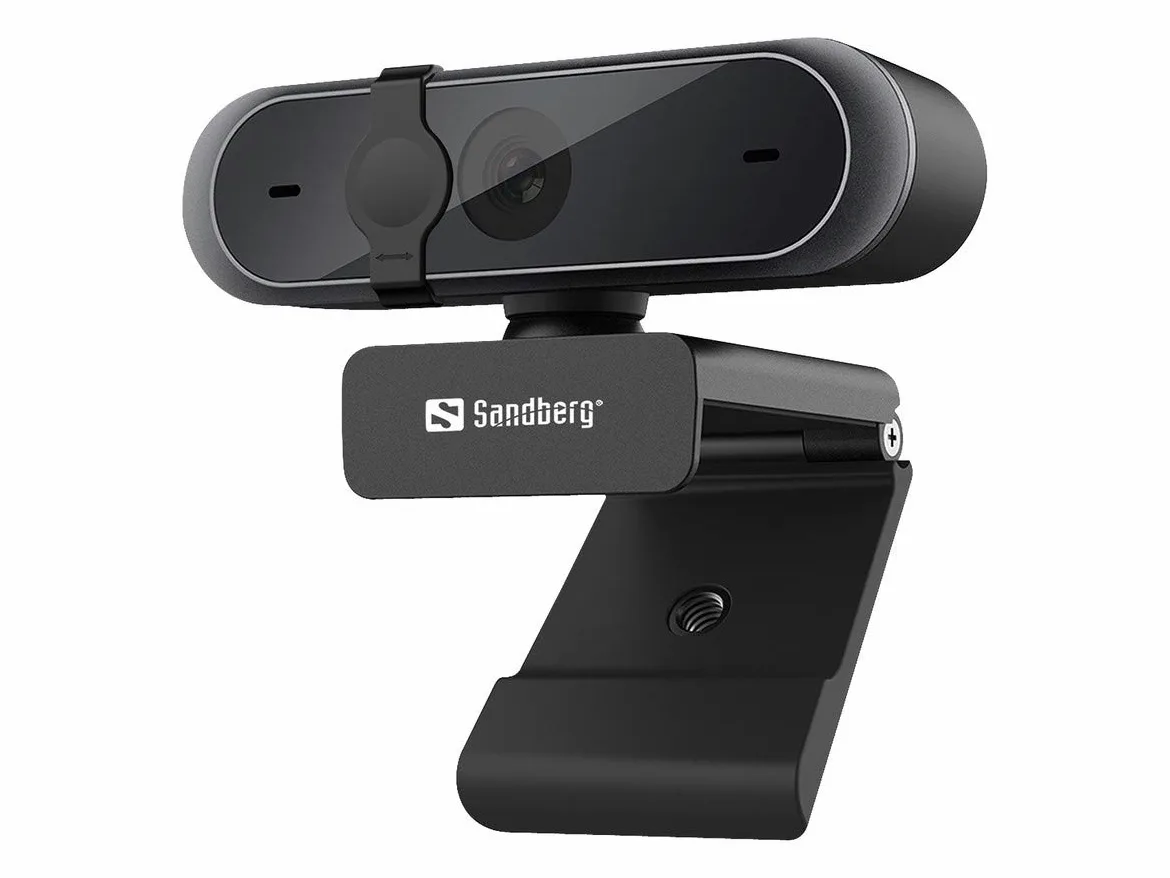 Sandberg 8660214000 USB FHD Webcam Pro 2MP Omnidirezionale microfoni HD Video Chiamata Autofocus Correzione della Luce 80° Angolo di Visione 5 Anni di Garanzia