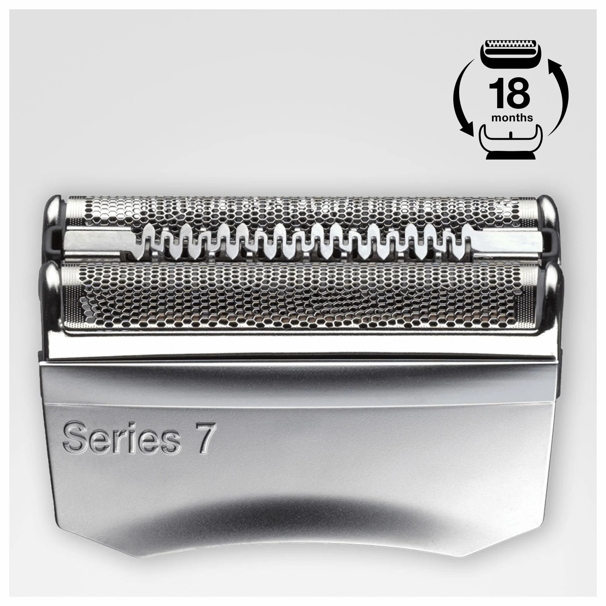 Braun 70S Testina di Ricambio Originale per Rasoio Elettrico Barba Series 7 Argento