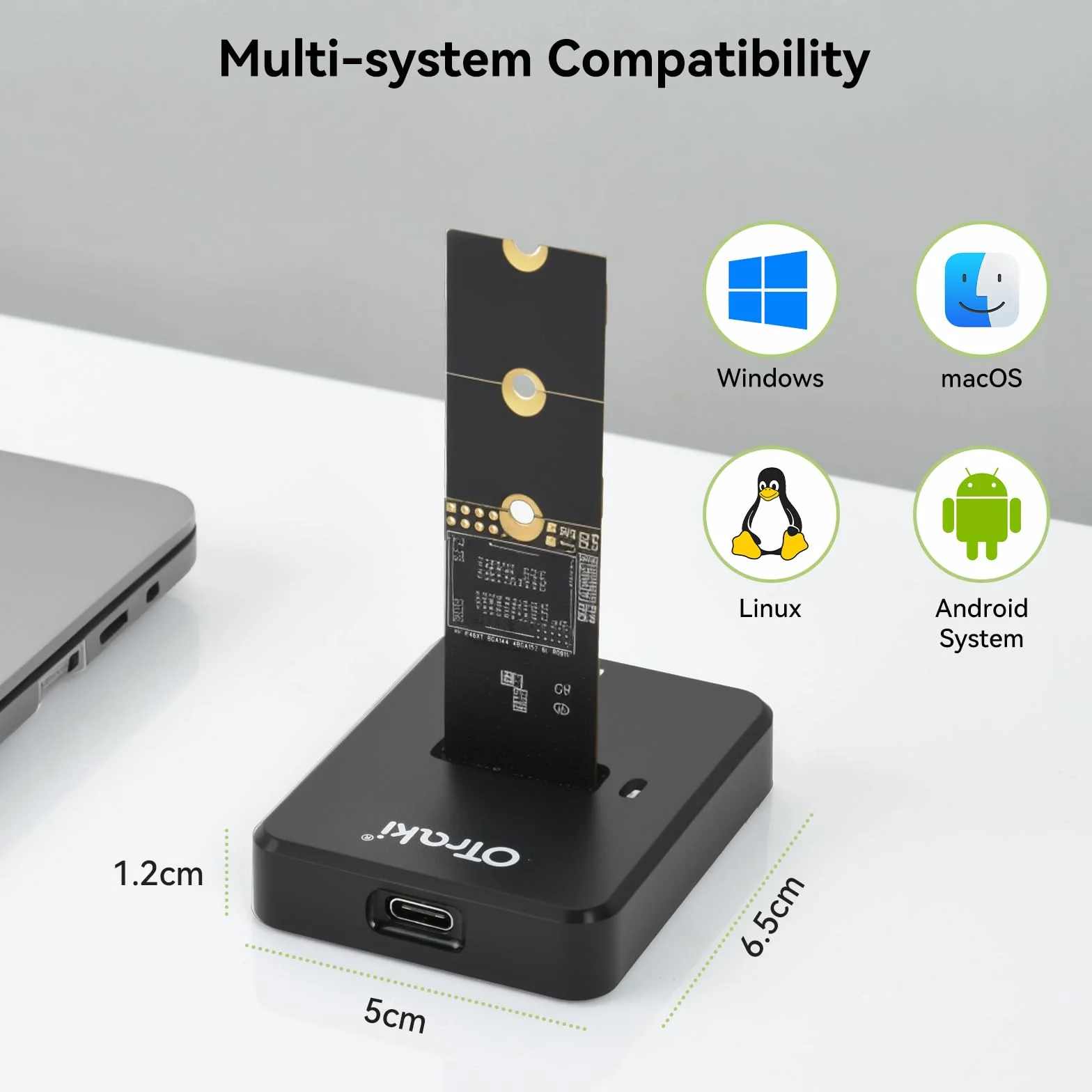 OTraki Docking Station M.2 NVMe SATA 10Gbps USB 3.1 Gen 2 Adapter M-Key B+M Key Dual Protocol 2230 2242 2260 2280