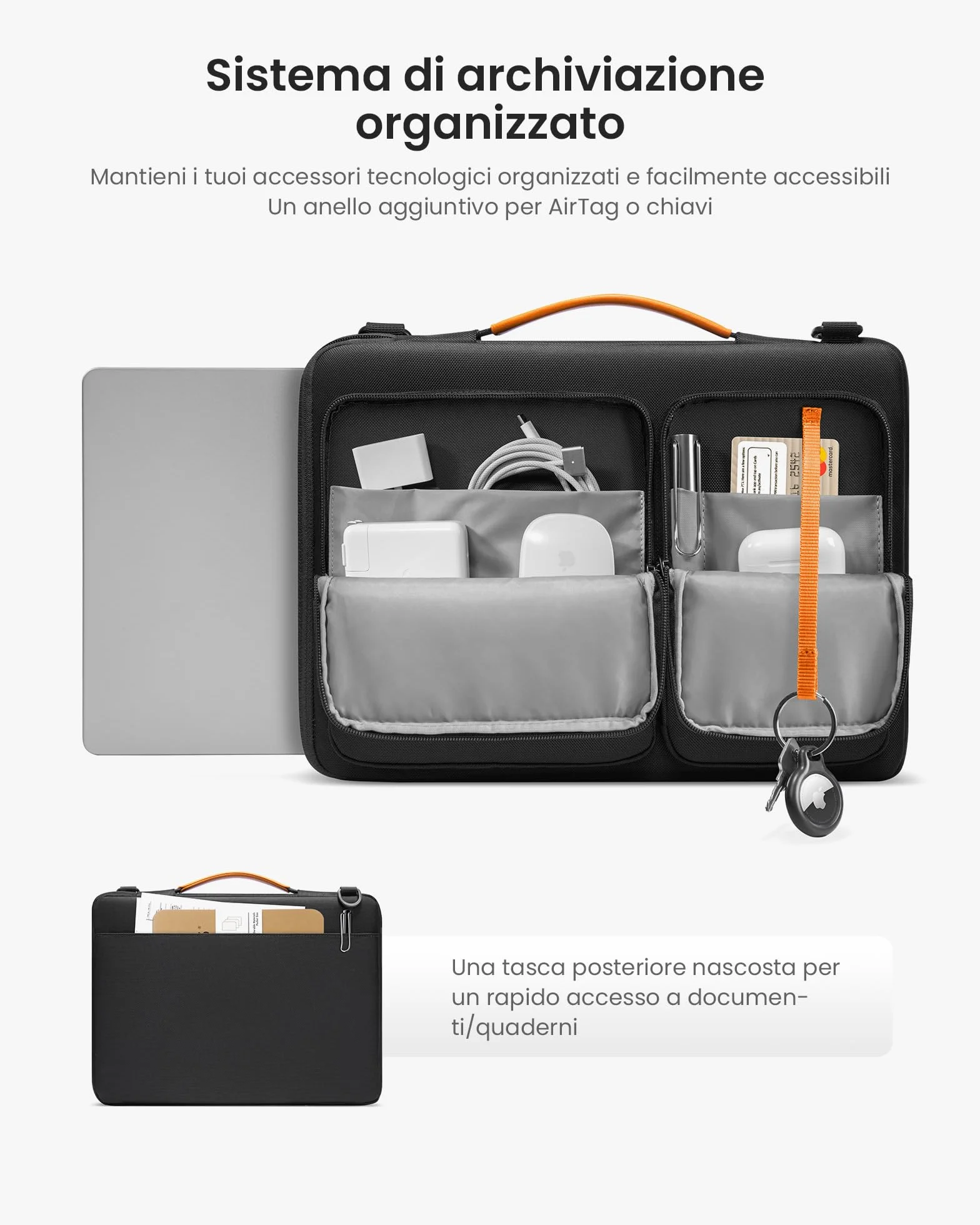 tomtoc 360° Custodia per 15 Pollici Nuovo MacBook Air M5/A3448 (2026), M4 2025, M3/M2, Borsa Business per 15'' Microsoft Surface Laptop 7/6, Dell XPS 15 Plus, MacBook Pro15, Acer HP Chromebook 14