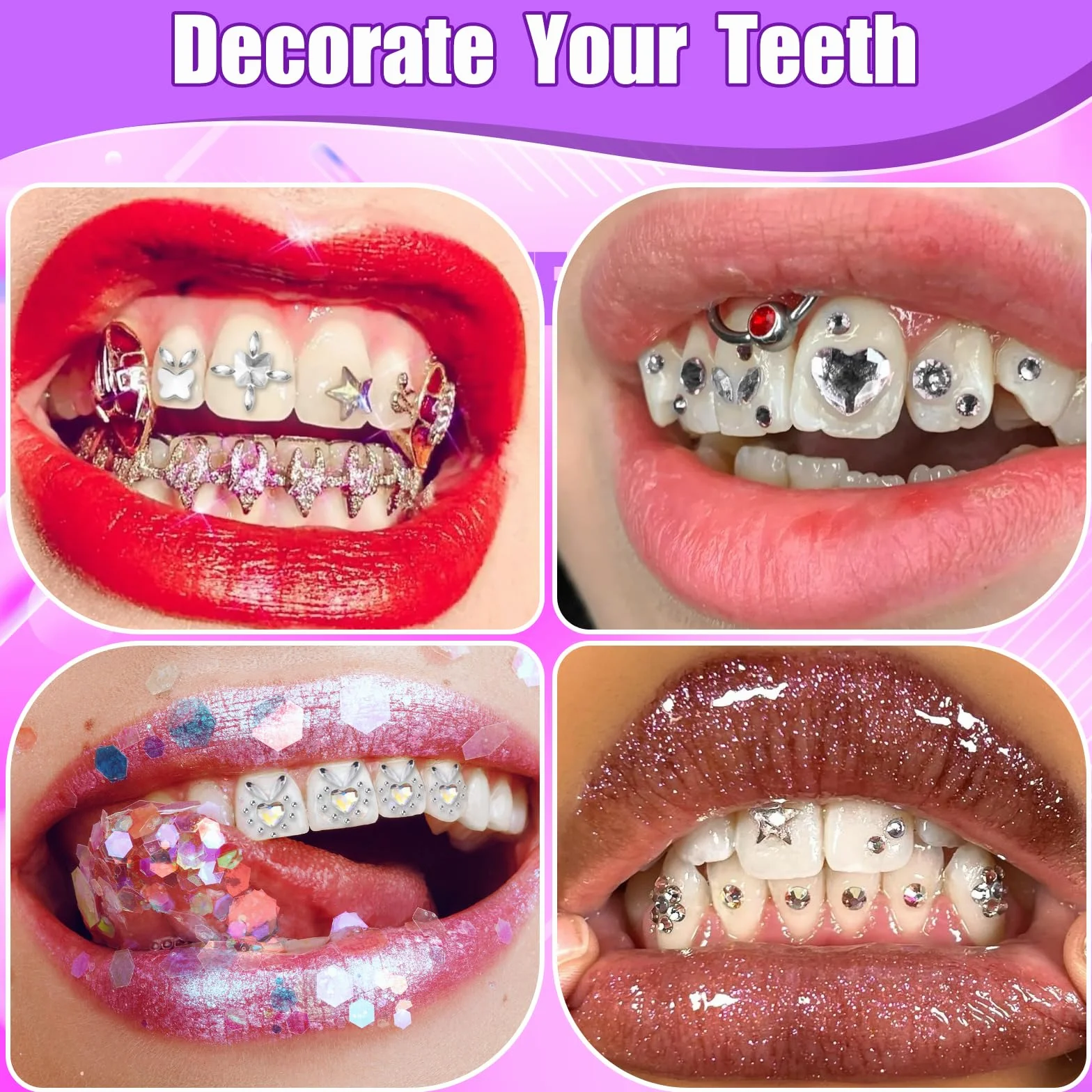 Kit Brillantini per Denti Fai da Te Dente Gemma