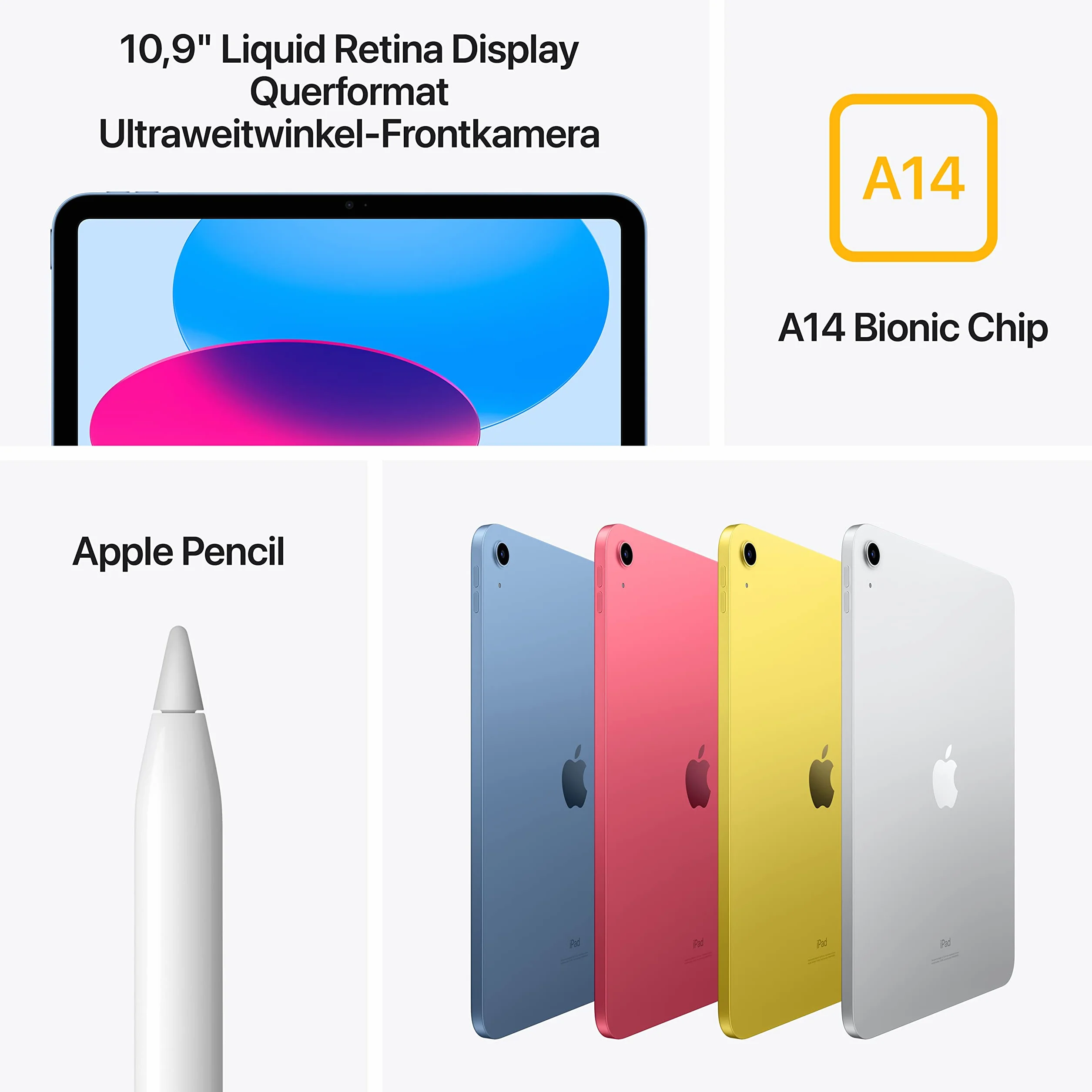 Apple iPad 10.9" Wi-Fi 64GB Argento Ricondizionato
