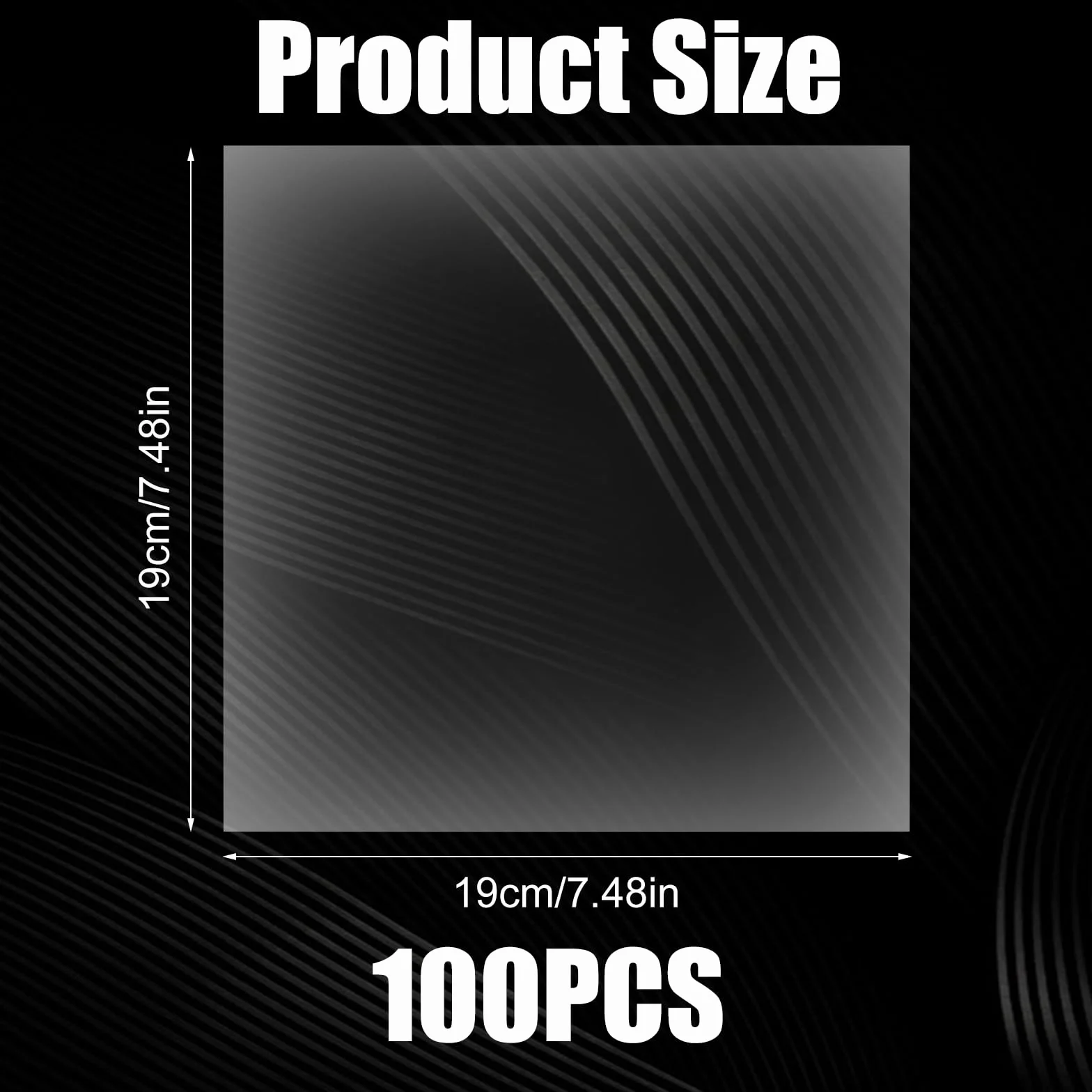 DGN 100 Pezzi 7 Pollici Buste Vinili Esterne, 19 x 19 cm Plastica Buste per Vinili, Dischi Vinile 45 Giri, Molto Trasparenti, Robuste e Antistatiche, Protezione Ottimale pour Singoli 7"" LP Dischi