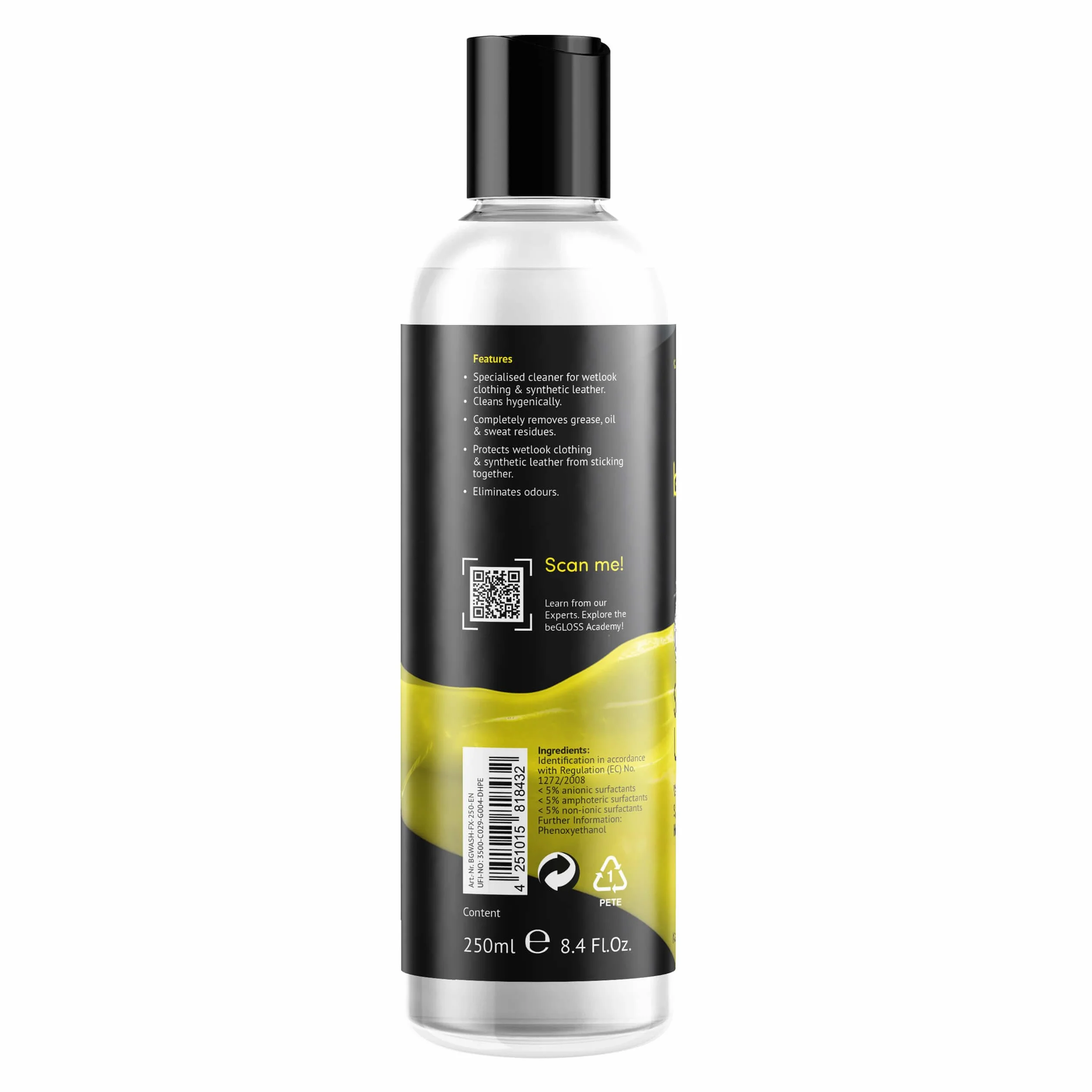 Begloss Wash in finta pelle 250 ml detergente delicato wetlook similpelle abbigliamento