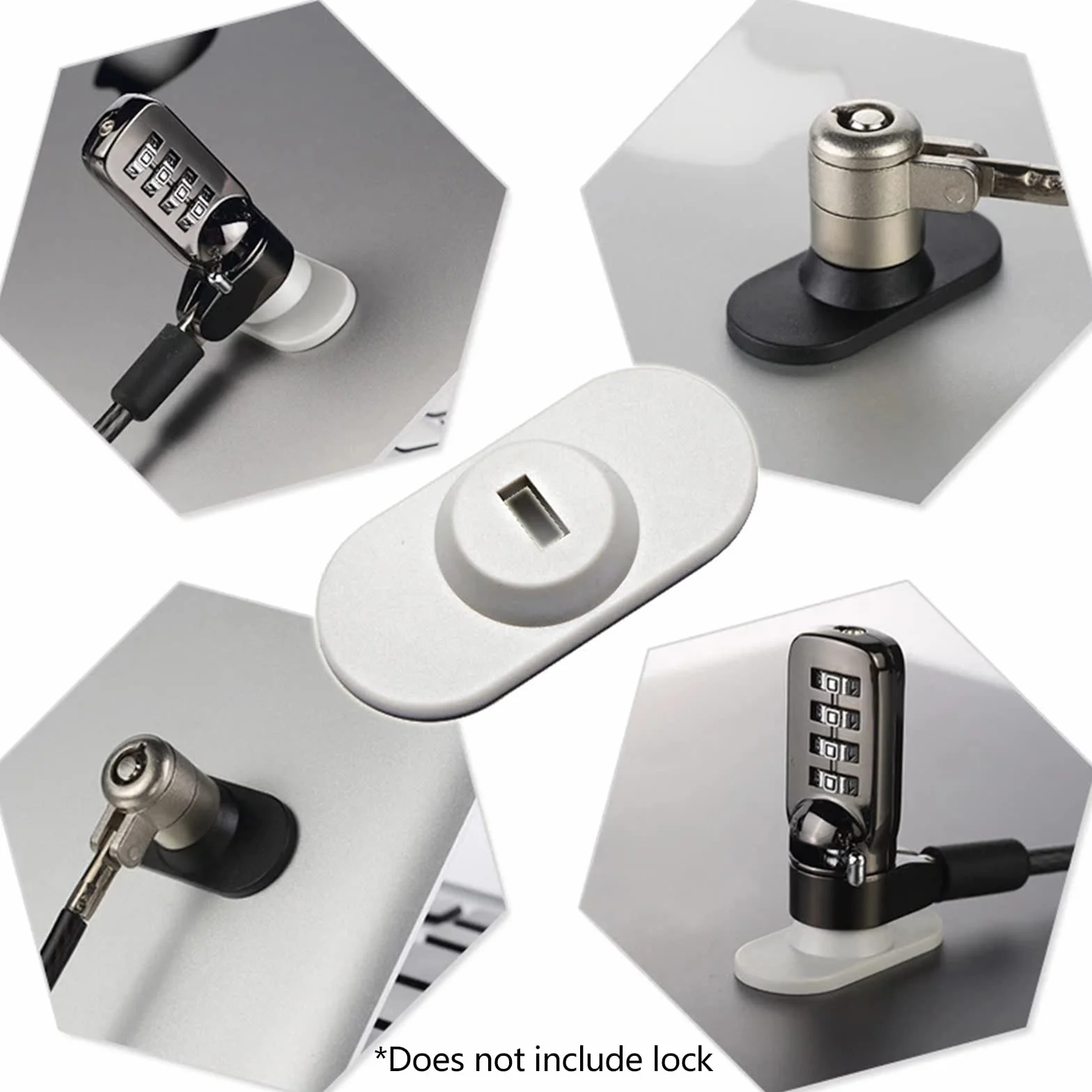 Kit di fissaggio per tablet foro per computer portatile, antifurto, foro rotondo, per pad per base di sicurezza, blocco di sicurezza