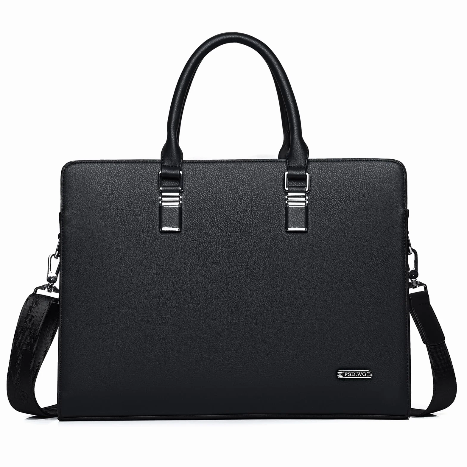 FSD.WG Borsa da Lavoro da Uomo,Cartella in Pelle Impermeabile,Borsa da Lavoro a Tracolla per Laptop per Affari,Scuola,Viaggi,Staccabile