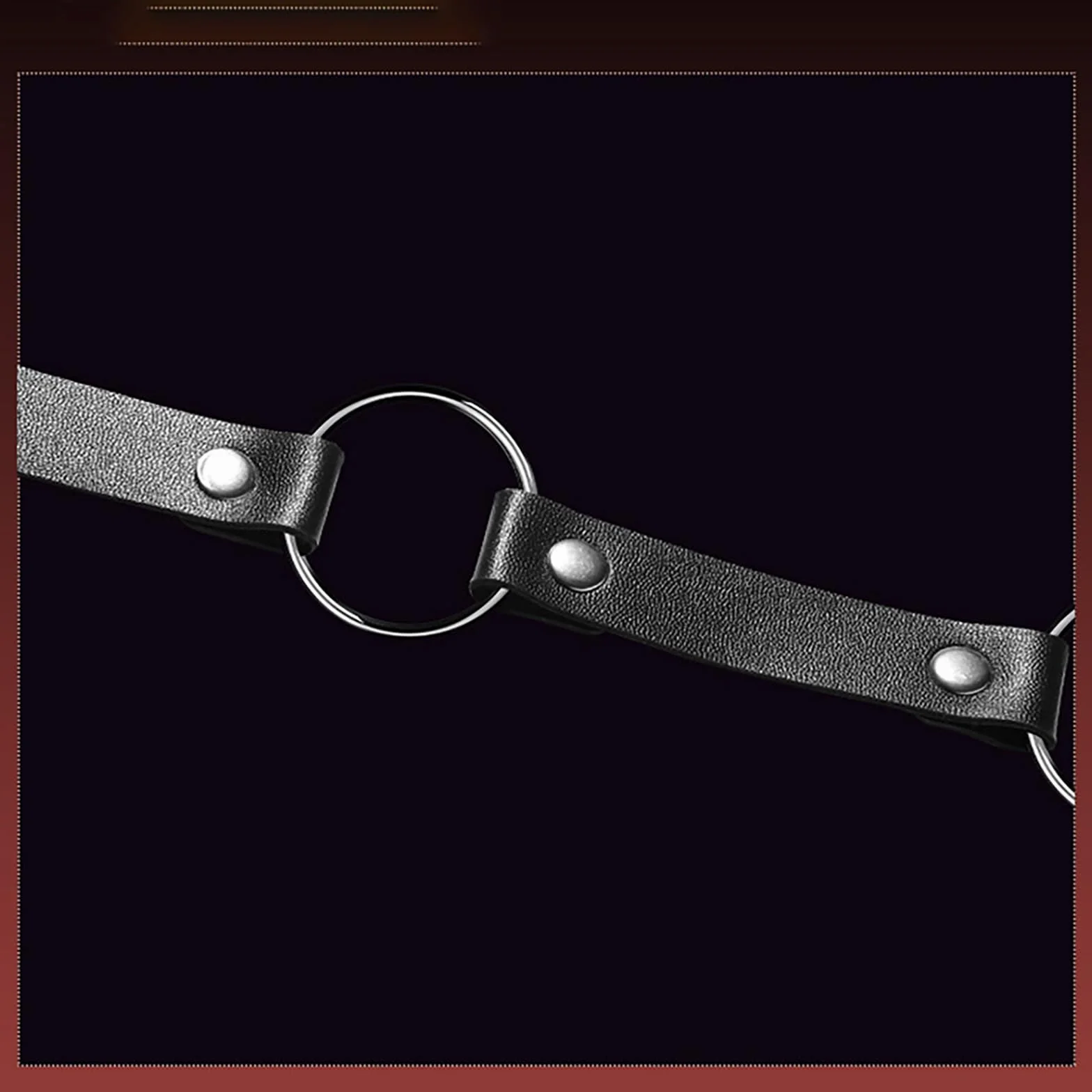 Kit Bondage Fetish Collare Con Manette Regolabili in Pelle E Catena Plug Anale Gancio Anale in Acciaio Inossidabile