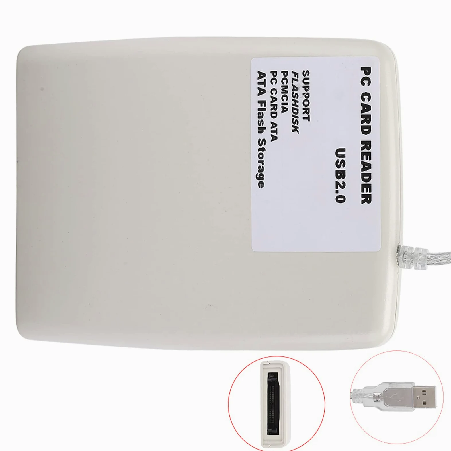 Pilipane Lettore di Schede USB,Lettore di Schede SD, Lettore di Schede Archiviazione Industriale Convertitore Portatile Memoria PCMCIa a 68 Pin PCATa Ad Alta velocità
