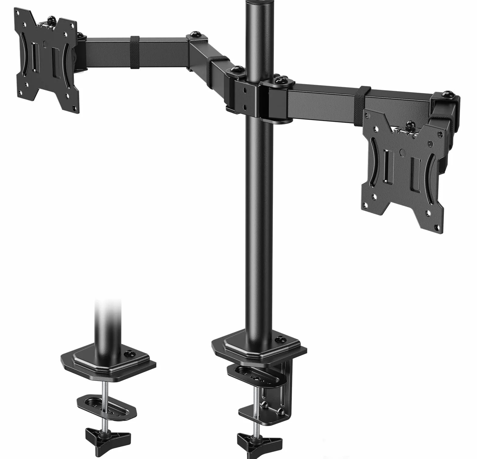 HUANUO Supporto per doppio monitor per due schermi da 13 a 30 pollici, supporto per scrivania con braccio per monitor regolabile fino a 10 kg, VESA 75x75 100x100