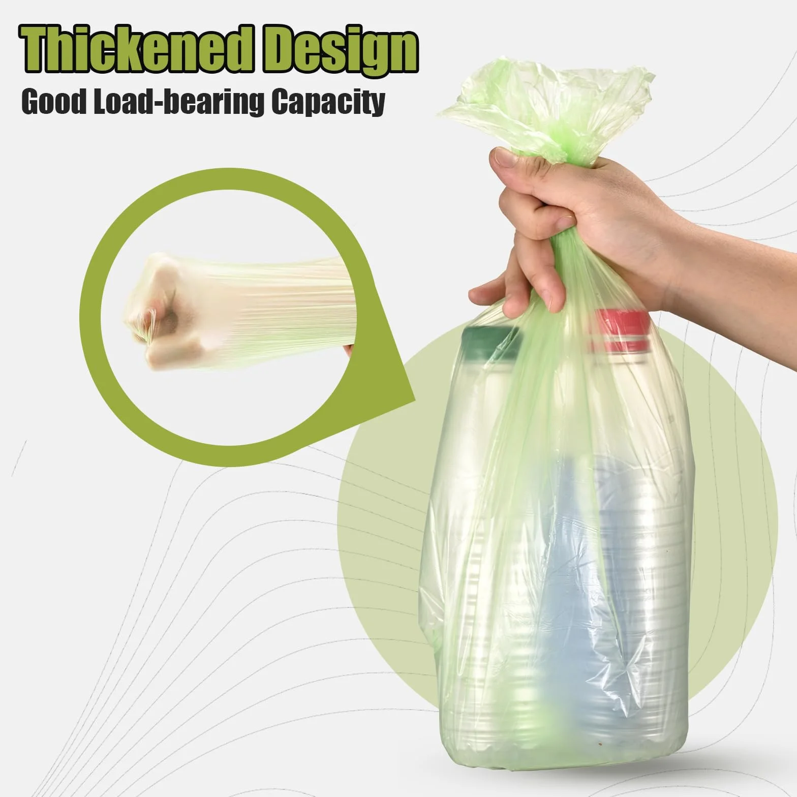 Pezzi Sacchetti Umido Biodegradabili 5L 40x45cm 1.2 Gal Buste Immondizia 200 Pezzi