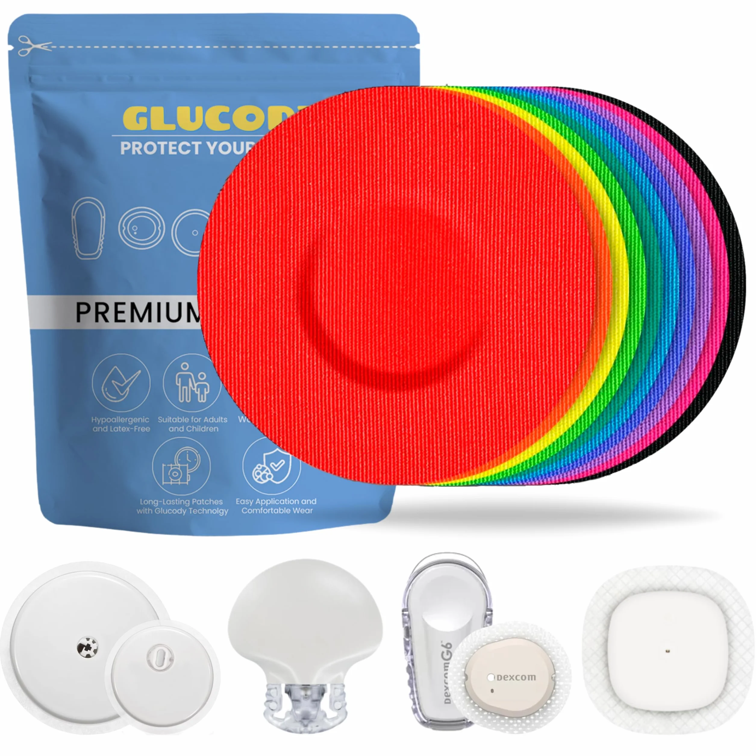 Cerotti Ipoallergenici Impermeabili per Sensore Freestyle Libre 2 Multicolor
