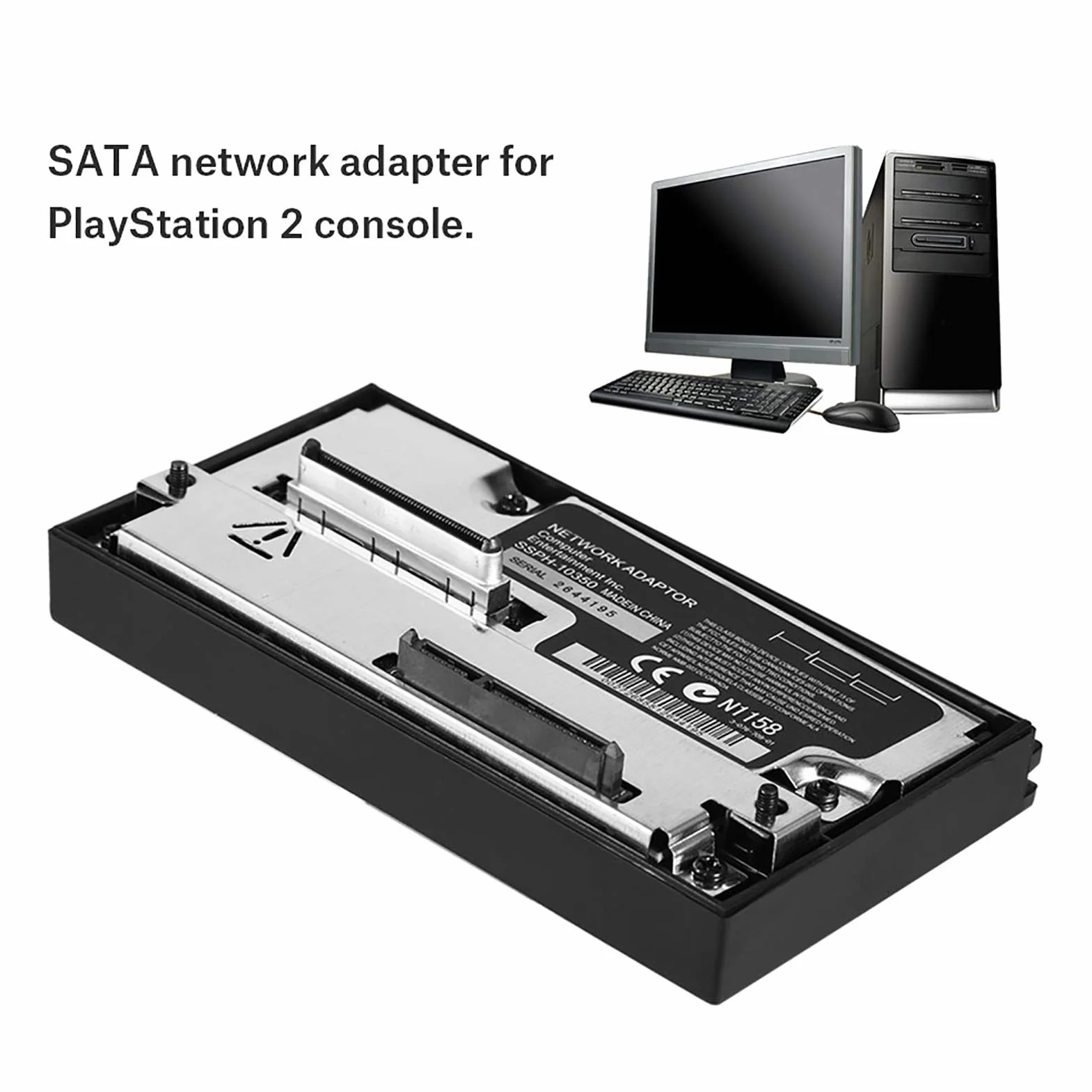mumisuto Adattatore HDD per PS2 per interfaccia SATA, adattatore per disco rigido per PS2, senza IDE