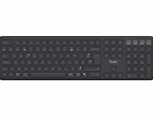 Trust Vaiya Tastiera senza fili Bluetooth 2,4 GHz AZERTY francese ricaricabile multidispositivo Windows iOS iPadOS macOS Android
