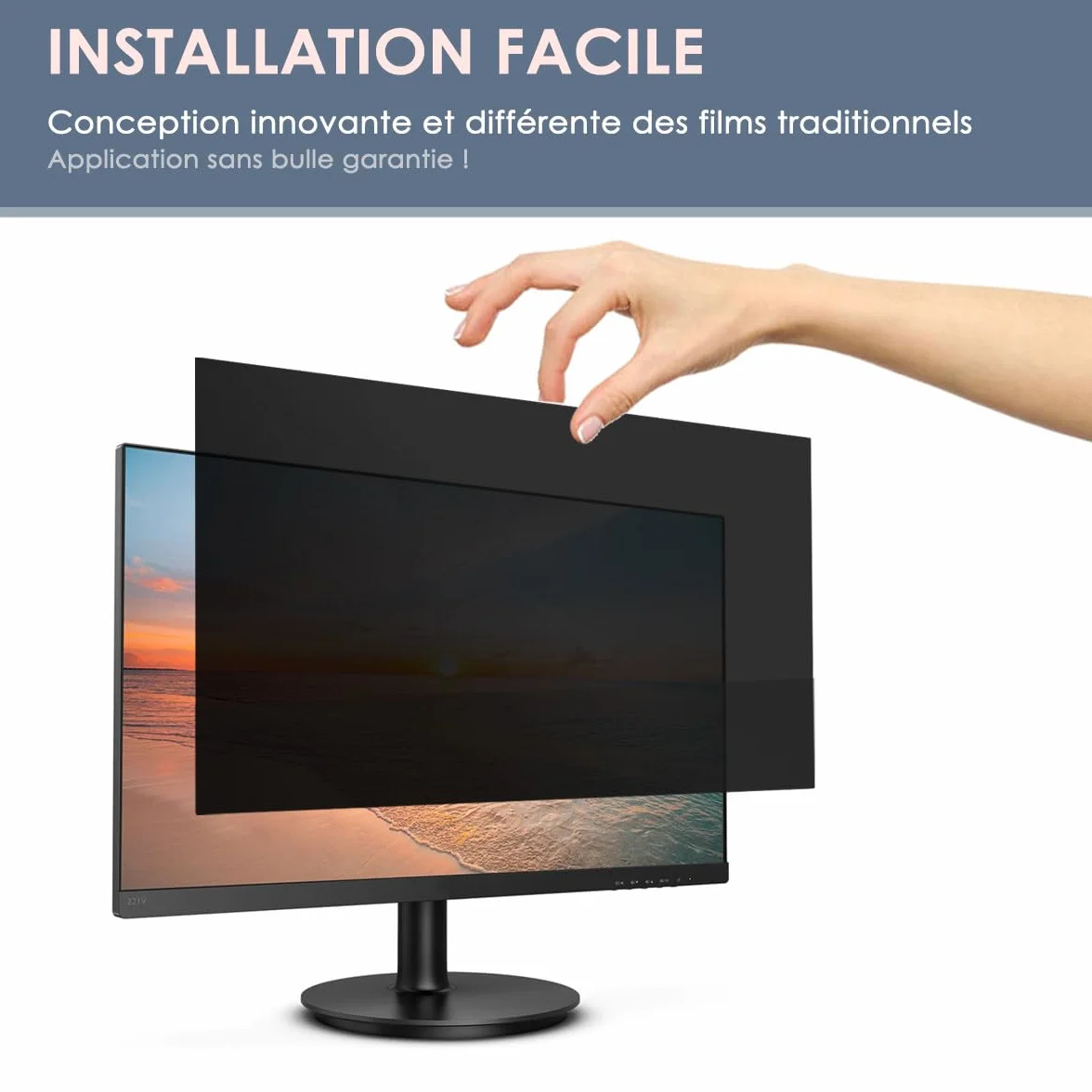 KARYLAX - Protezione schermo Anti-Spia, Anti luce blu, Pellicola Privacy Protezione Privacy Compatibile per Schermo 31,5" HP Serie 5 532sf