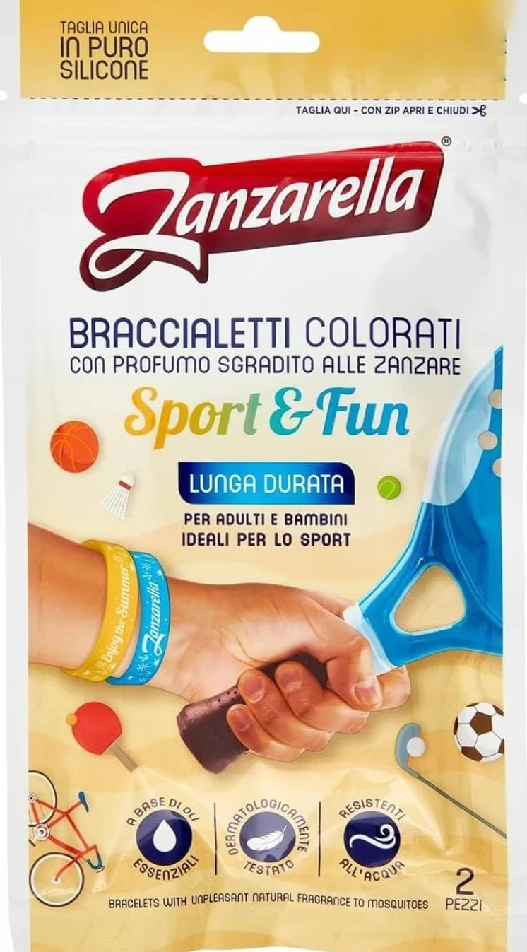 Braccialetti Antizanzare Silicone Atossico Oli Essenziali Sport 1 Unità