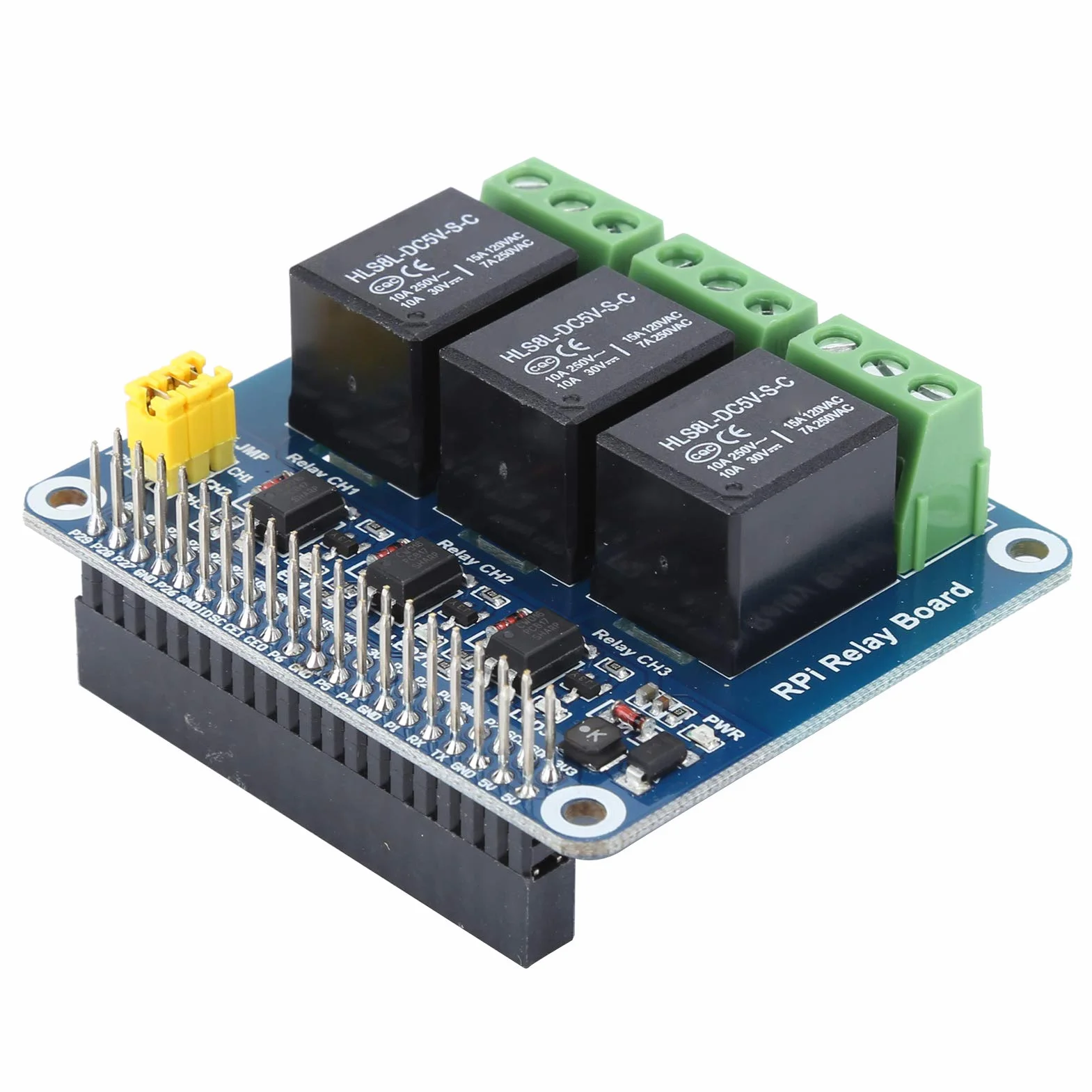 Modulo relè a 3 vie adatto per relè Raspberry Pi di alta qualità con indicatore luminoso a relè(Raspberry Pi 3 Relay)