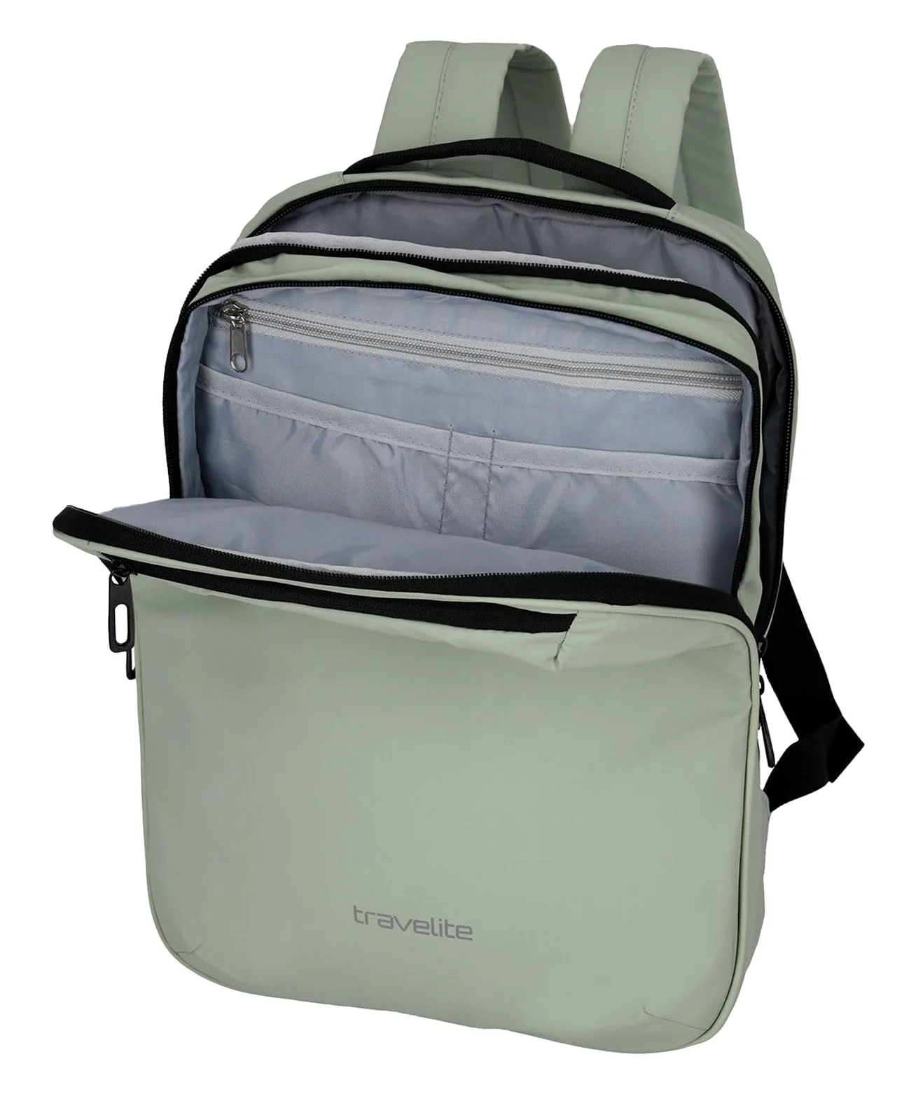 travelite zaino per il bagaglio a mano, scomparto per laptop da 13 pollici, zaino idrorepellente con funzione di aggancio, 40 cm, 12 litri, 400 grammi