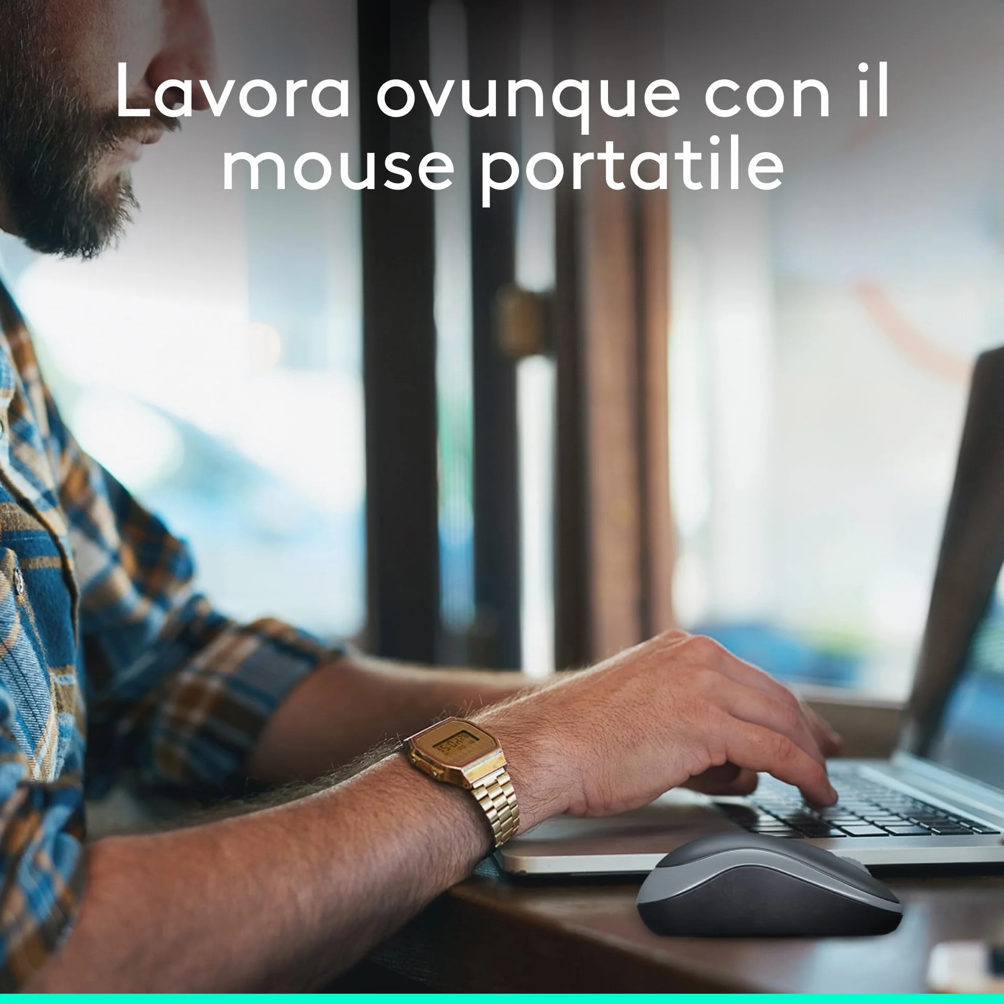 Logitech M185 Mouse Wireless 2,4 GHz Mini Ricevitore USB Tracciamento Ottico 1000 DPI Grigio