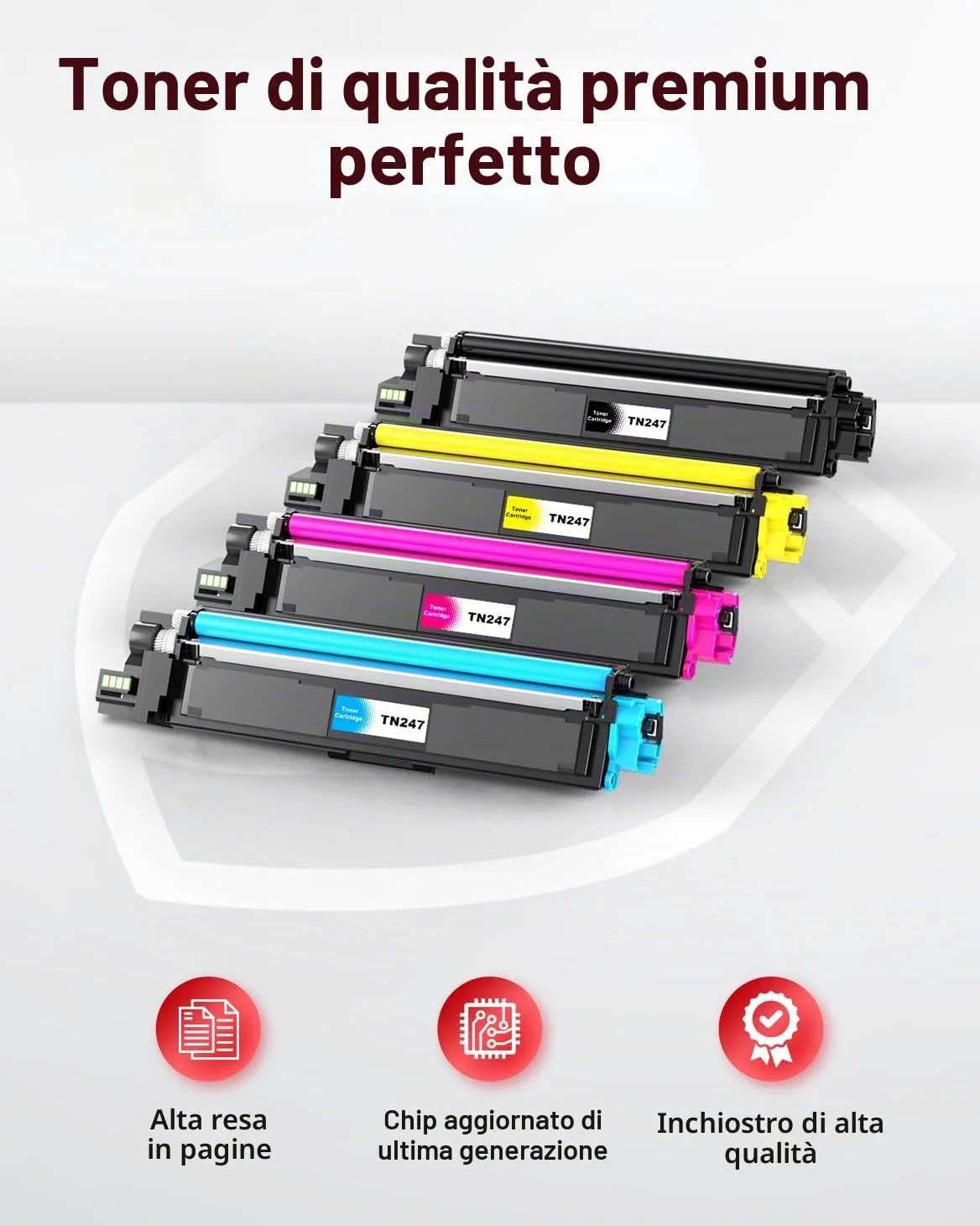 TN247 TN243CMYK Toner Compatibile con Brother TN247 TN-243CMYK | Compatibile con Brother DCP-L3550CDW MFC L3730CDN MFC-L3750CDW MFC L3770CDW HL-L3270CDW HL-L3210CW ( 4 Pezzi)