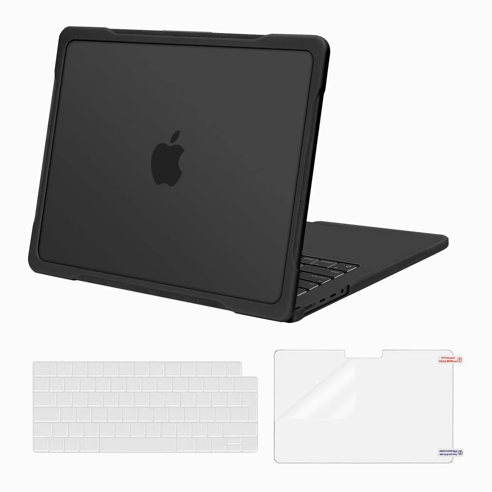MOSISO Compatibile con MacBook Pro 14 Cover M5 2026 M4 M3 M2 M1 2025-2021 A3427 A3426 A3434 A3112 A3185 A3401 A2918 A2992 A2779, Custodia Paraurti TPU Morbido&Copritastiera&Pellicola, Nero