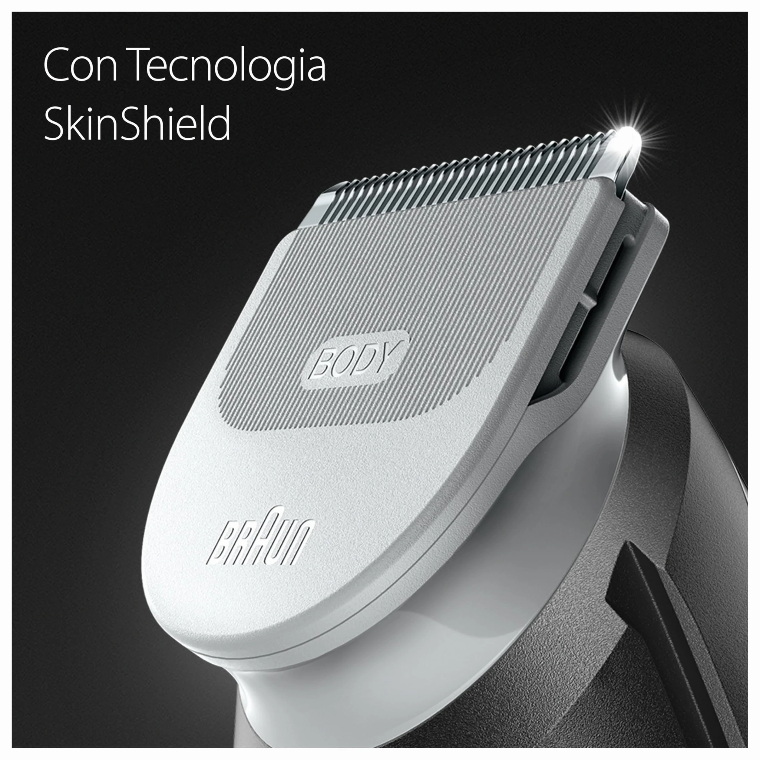 Braun Series 3 3340 Depilatore Corpo Uomo, Pettini 1mm 3mm, Tecnologia SkinShield, Lavabile