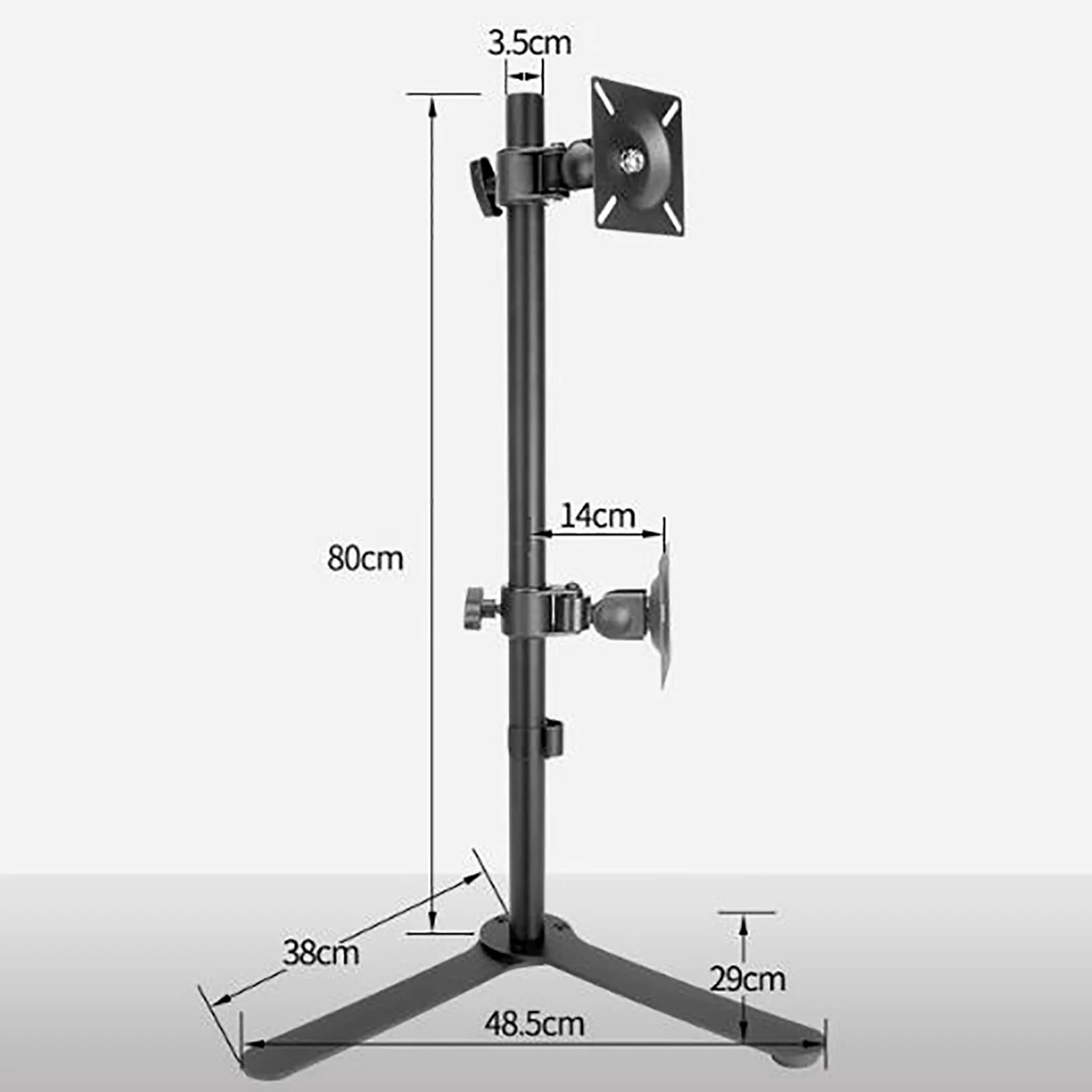 Supporto per Doppio Monitor, Supporto da Scrivania Autoportante per Monitor LCD da 12 A 27 Pollici, Supporta Due Schermi Fino A 8 Kg/17,6 Libbre
