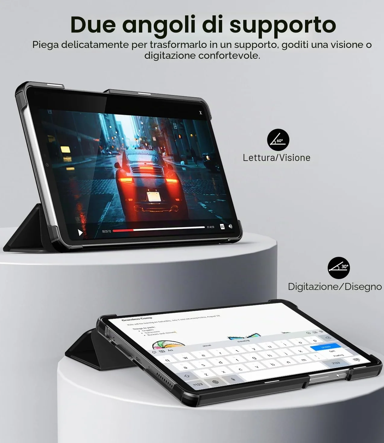 TiMOVO Cover Protettiva Samsung Galaxy Tab A11/A9 8,7 Pollici 2025/2023, Guscio Posteriore Rigido, Nero