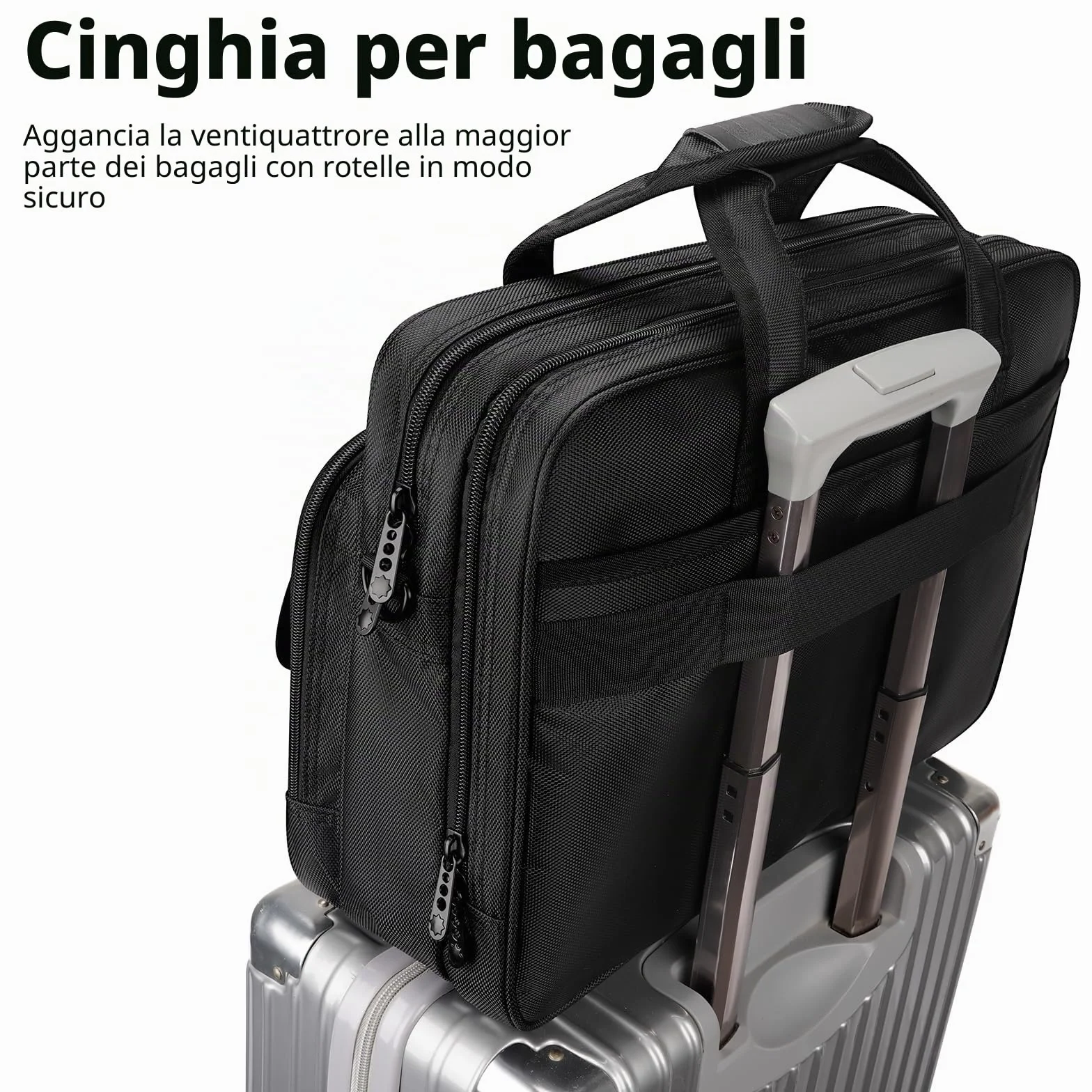 Taygeer Borsa Porta PC, 17 Pollici Borsa per PC Portatile Notebook Impermeabile Borse a Tracolla per Laptop Borse da Lavoro per Uomini Donne Insegnanti Affari Viaggi Universitari, Nero