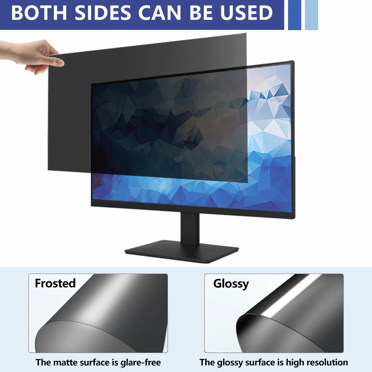 Filtro Schermo Privacy da 28 Pollici, Protezione per Schermo Privacy Anti Luce Blu/Antiriflesso/Anti UV, per Computer, Pellicola Protettiva Rimovibile-28" (16:9)