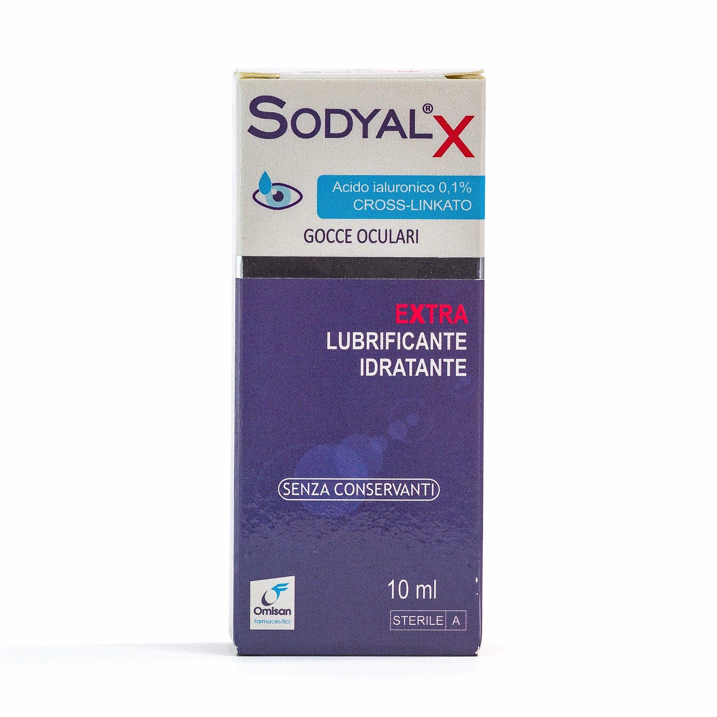 Sodyal X Extra lubrificante ed idratante Gocce oculari con Acido ialuronico cross-linkato 10 ml