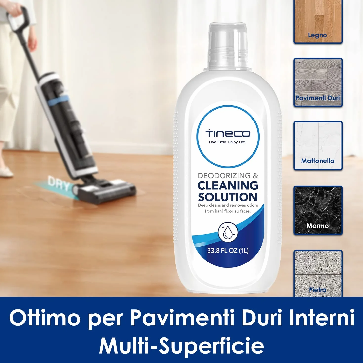 Tineco Detergente per pavimenti iFloor Y2 iFloor 5 FLOOR ONE S5 S6 S7 S9 Artist Stretch Serie 1L