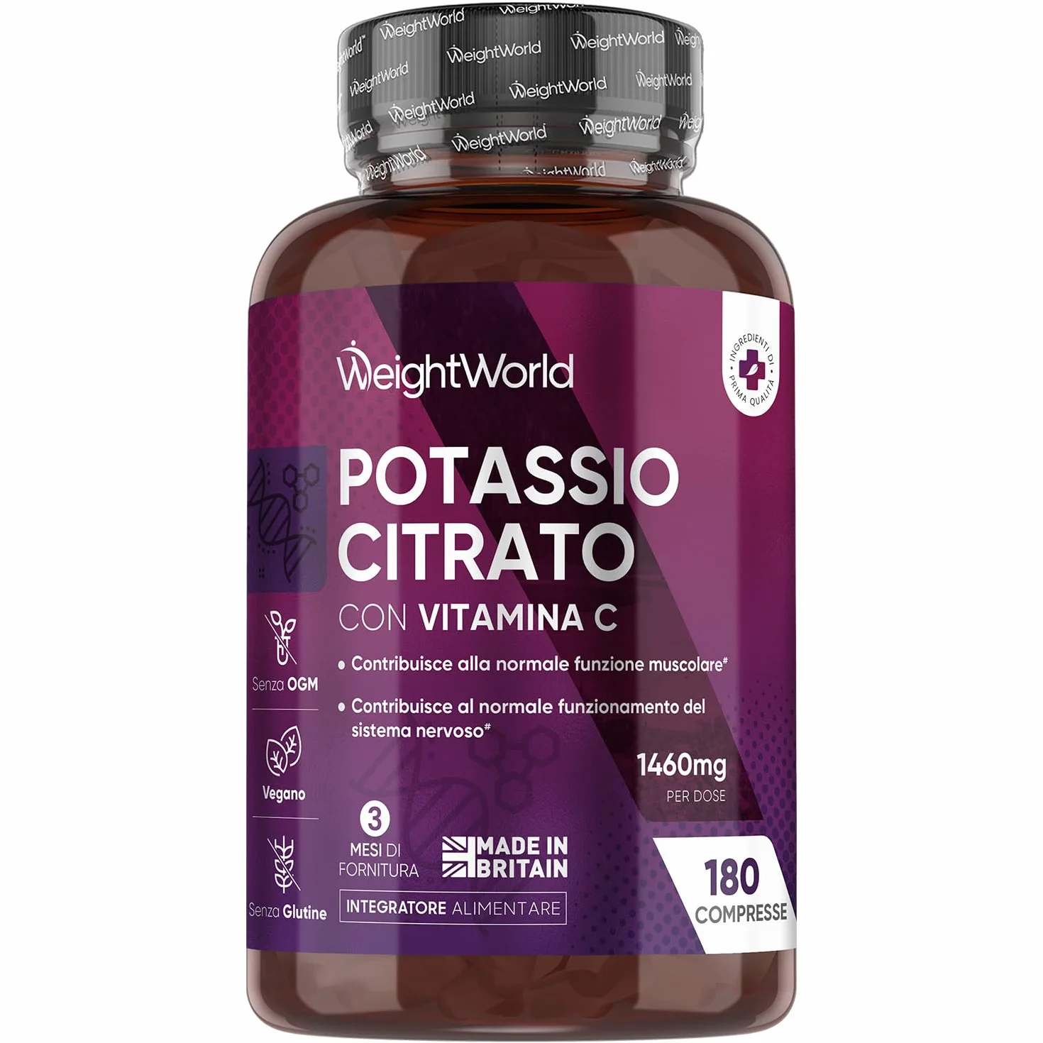 Potassio Citrato Vegano 180 Compresse con Vitamina C