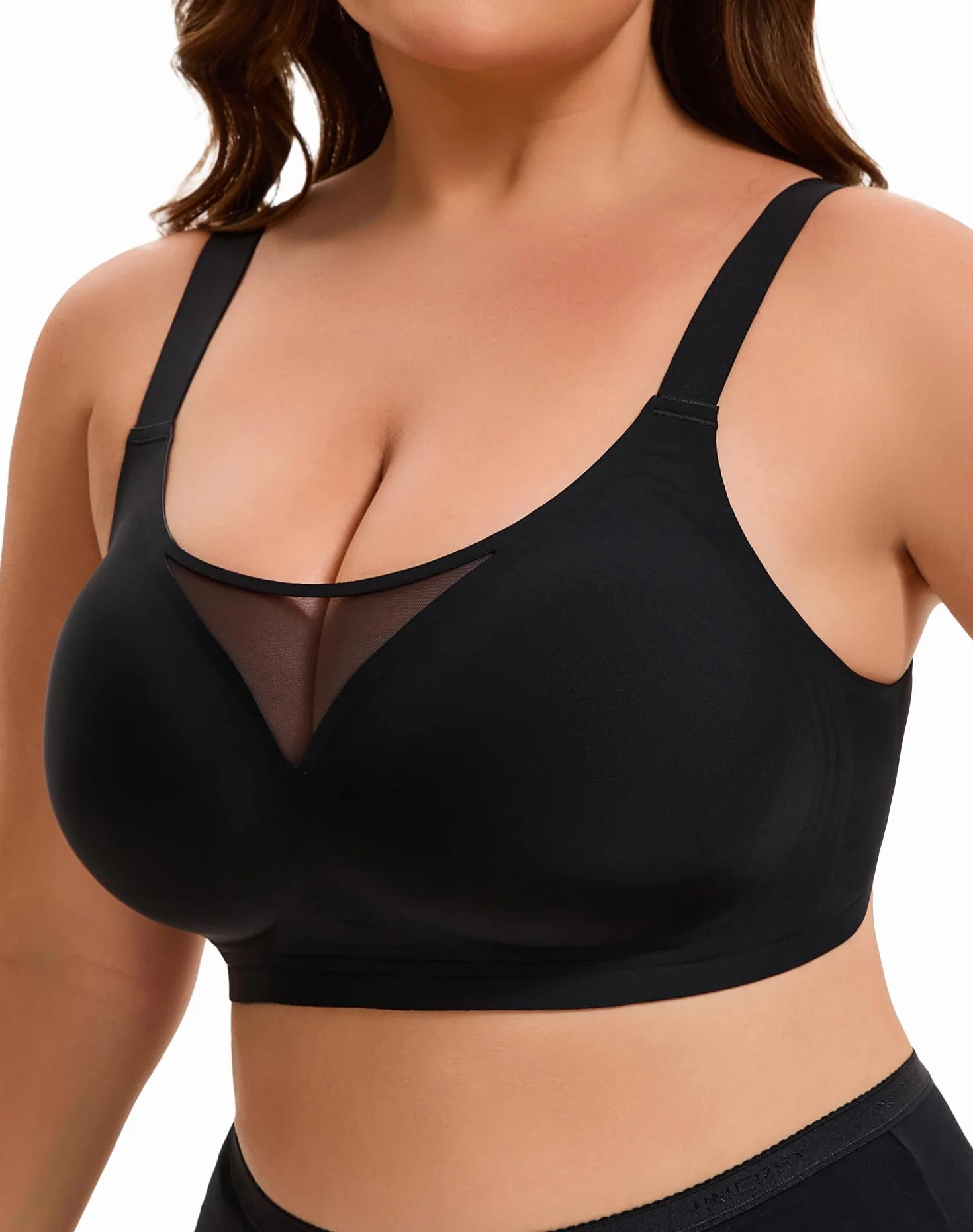 INNERSY Reggiseno senza cuciture senza ferretto taglie grandi minimizzatore donna coppe complete imbottite bralette