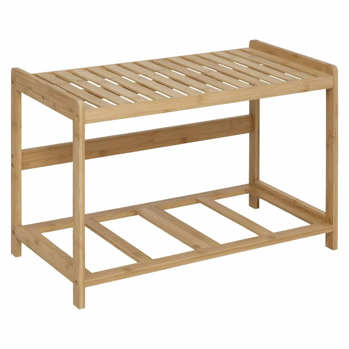 5 five simply smart 5five - panca portaoggetti tidy box con 2 cestini in bambù marrone 66,8x35cm